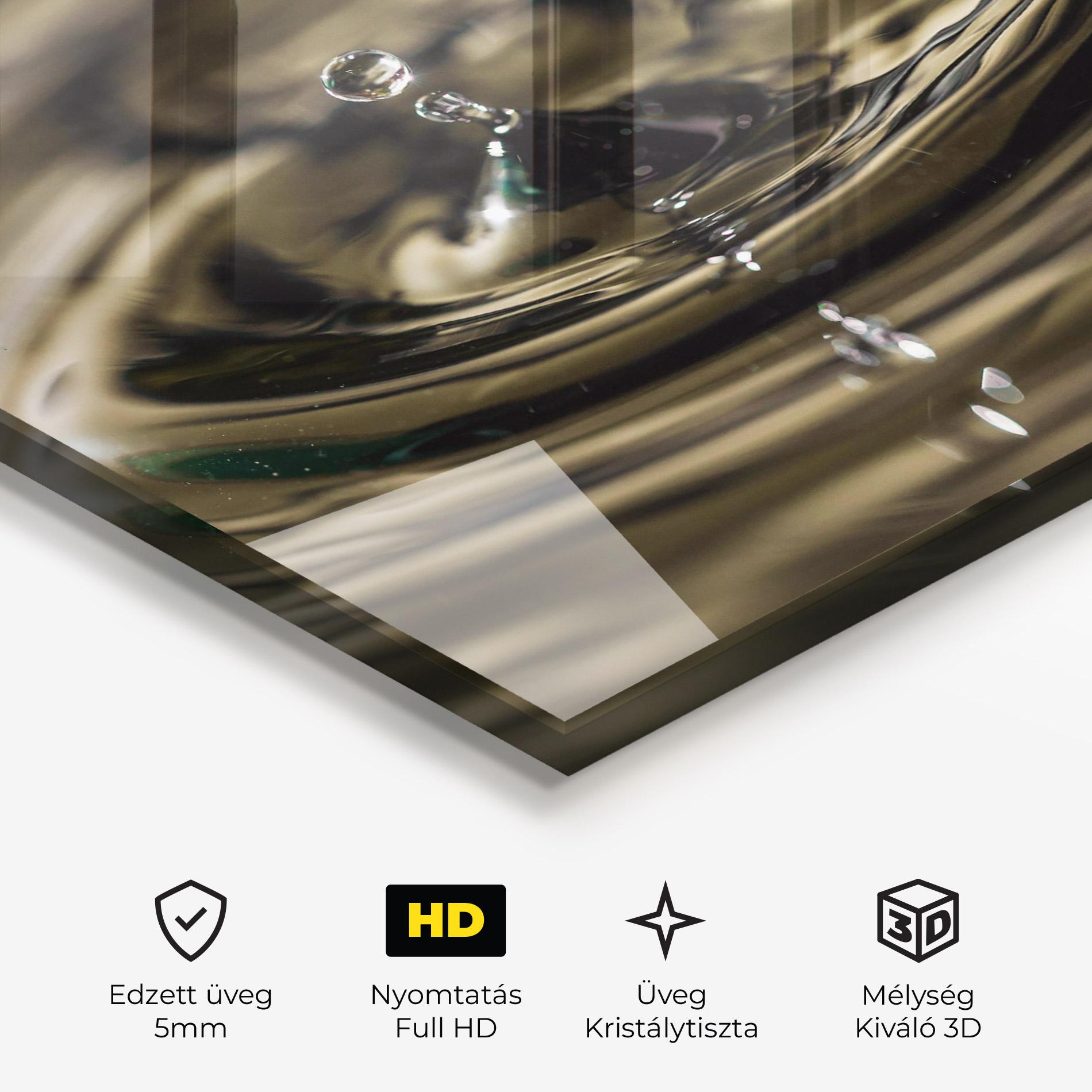 Üvegkép Brown Water Drop mockup 3