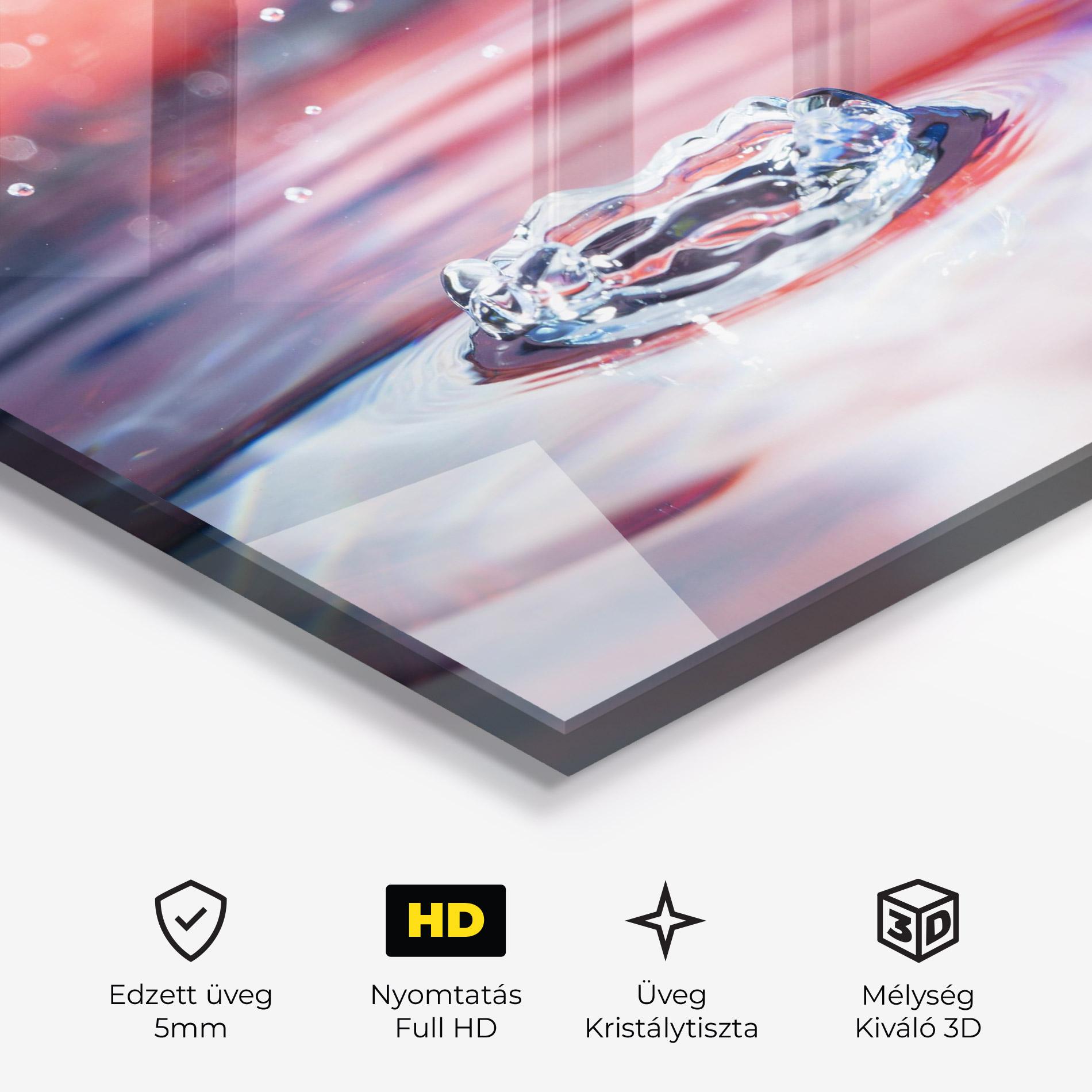 Üvegkép Colorful Water Surface mockup 3