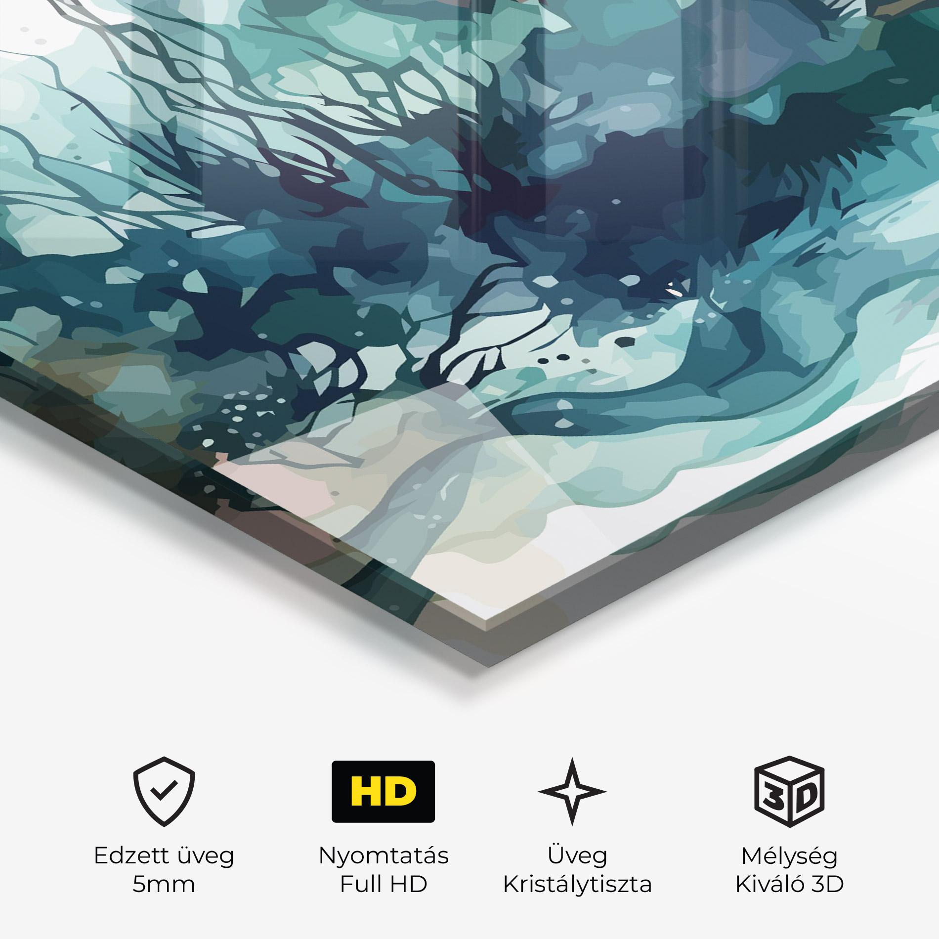 Üvegkép Deep Ocean Art mockup 3