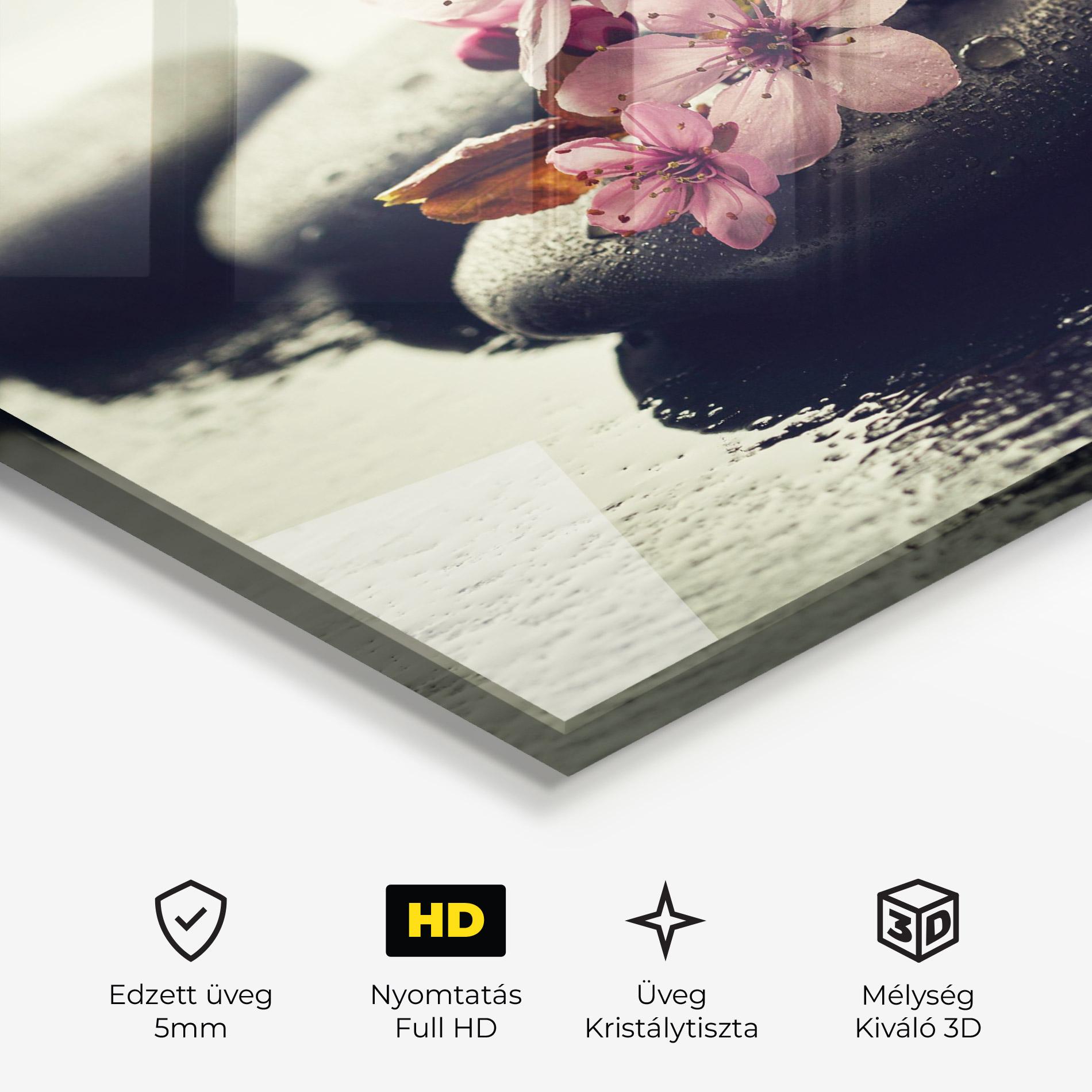 Üvegkép Hot Spa Flowers mockup 3