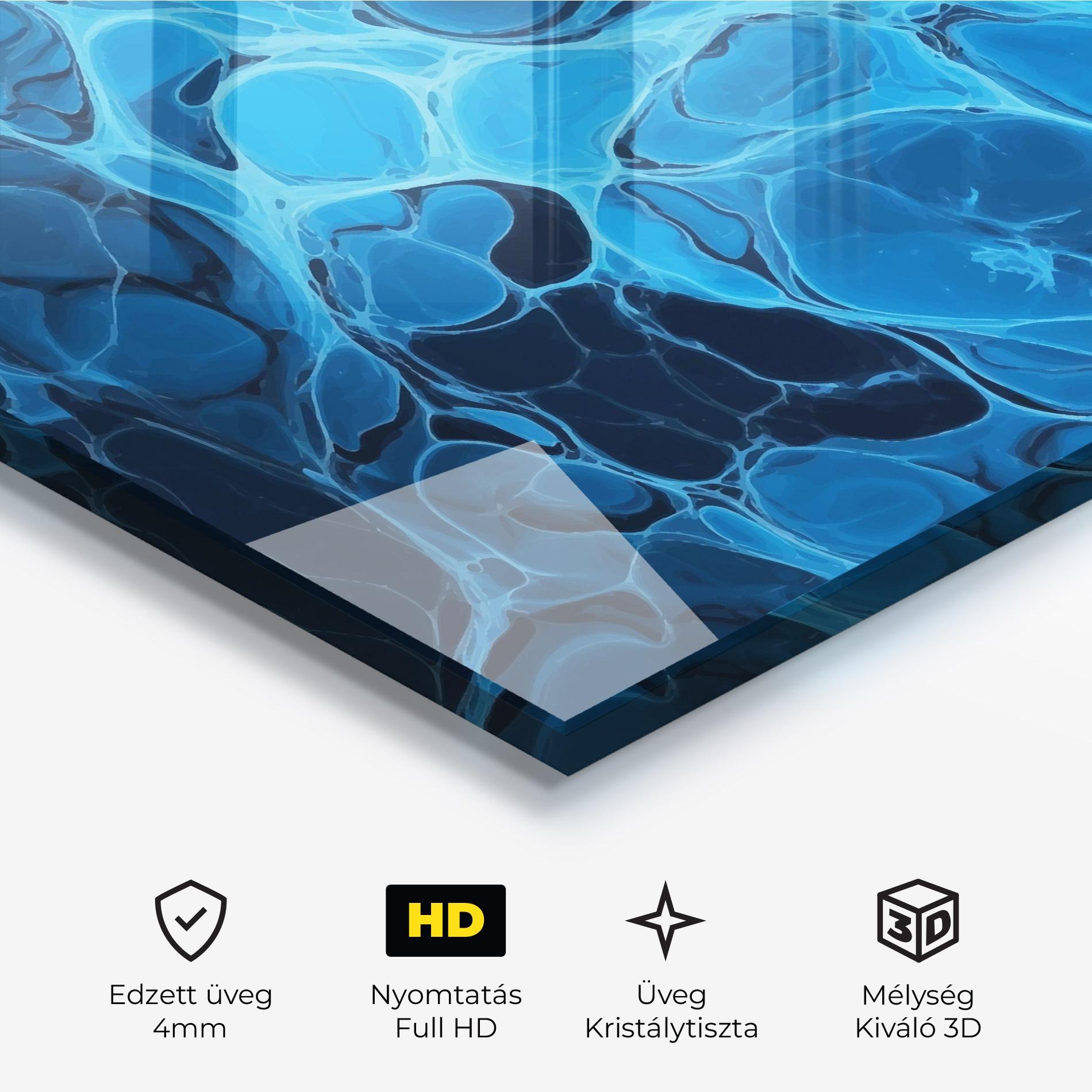 Üvegkép Blue Shade Water mockup 3