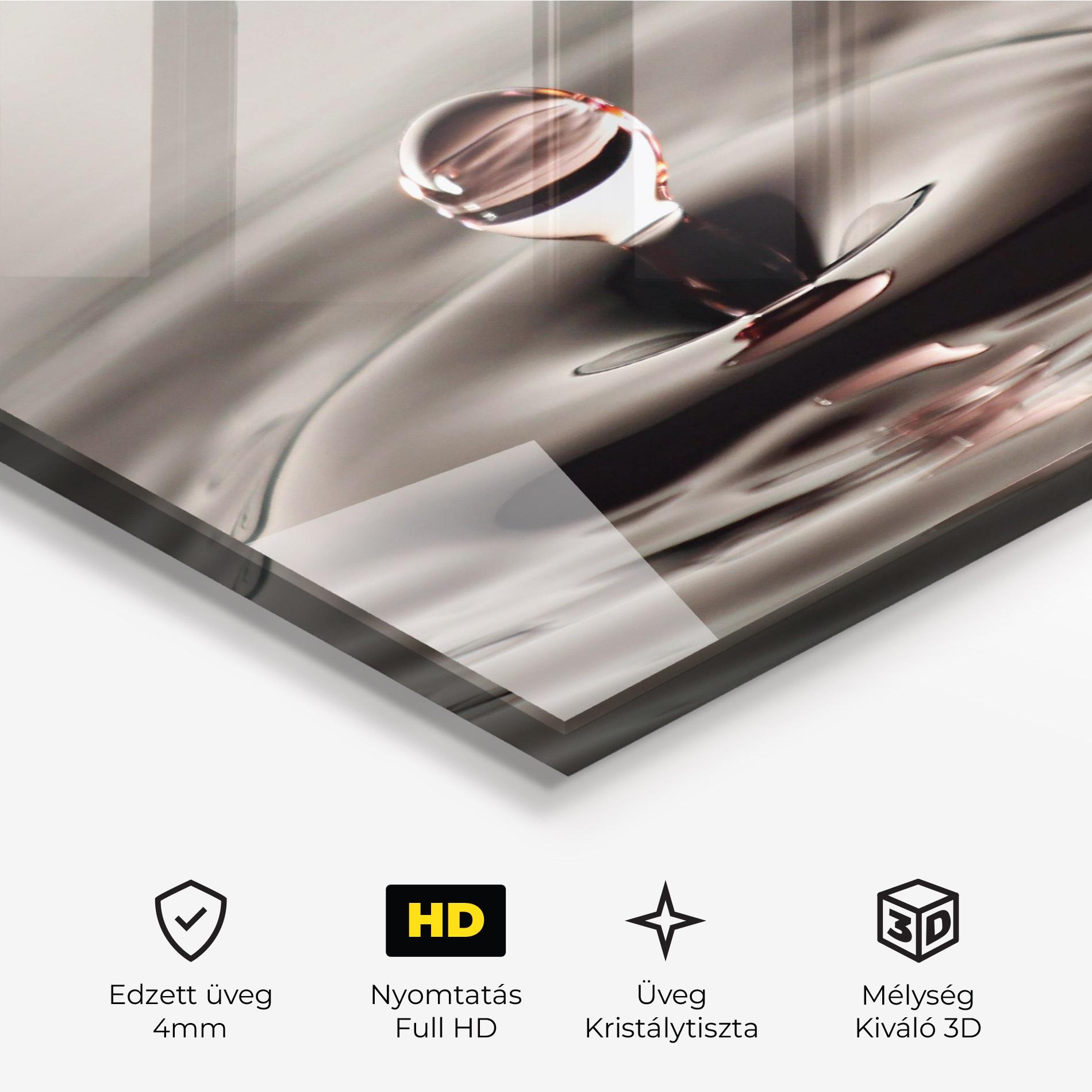 Üvegkép Close Red Water Drop mockup 3