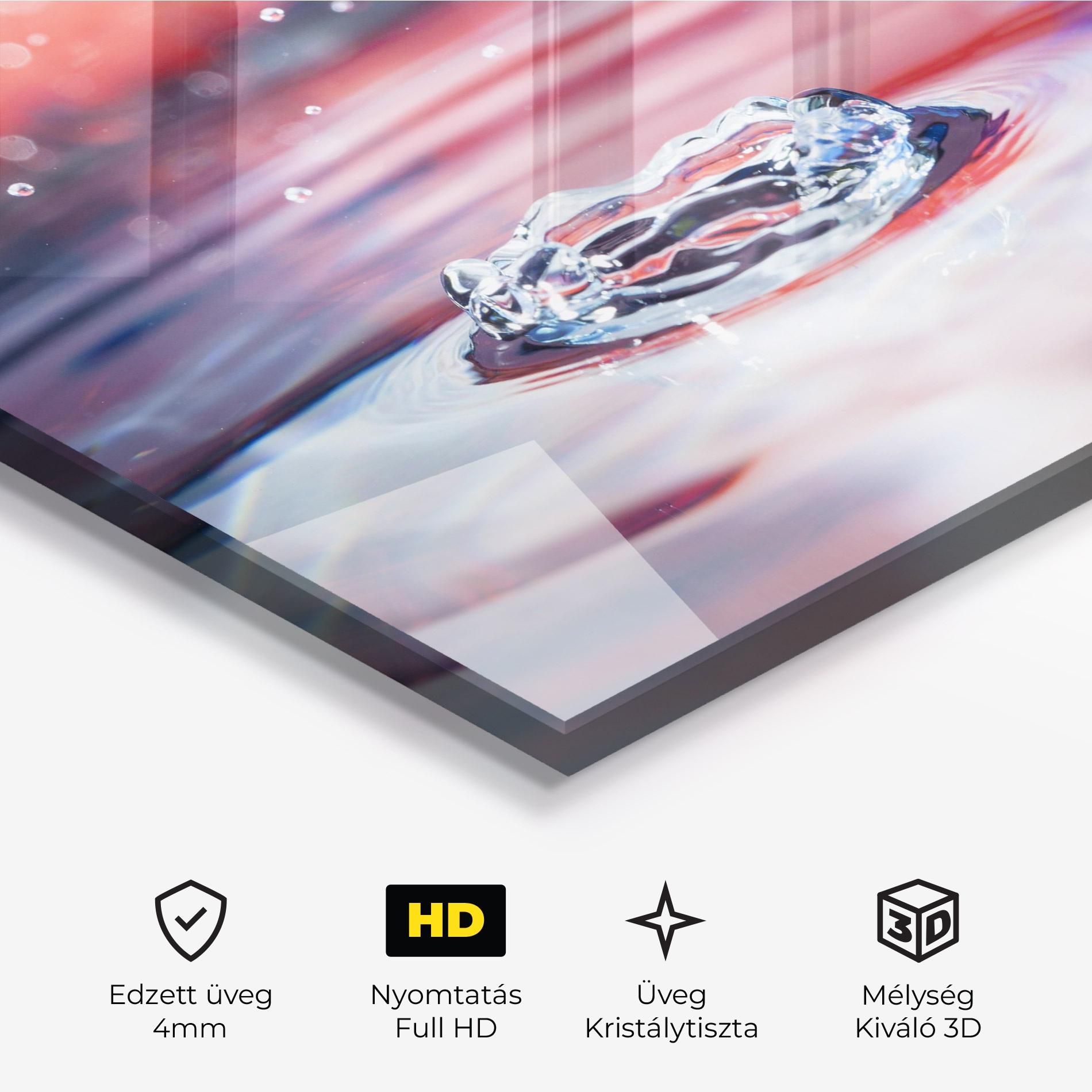 Üvegkép Colorful Water Surface mockup 3