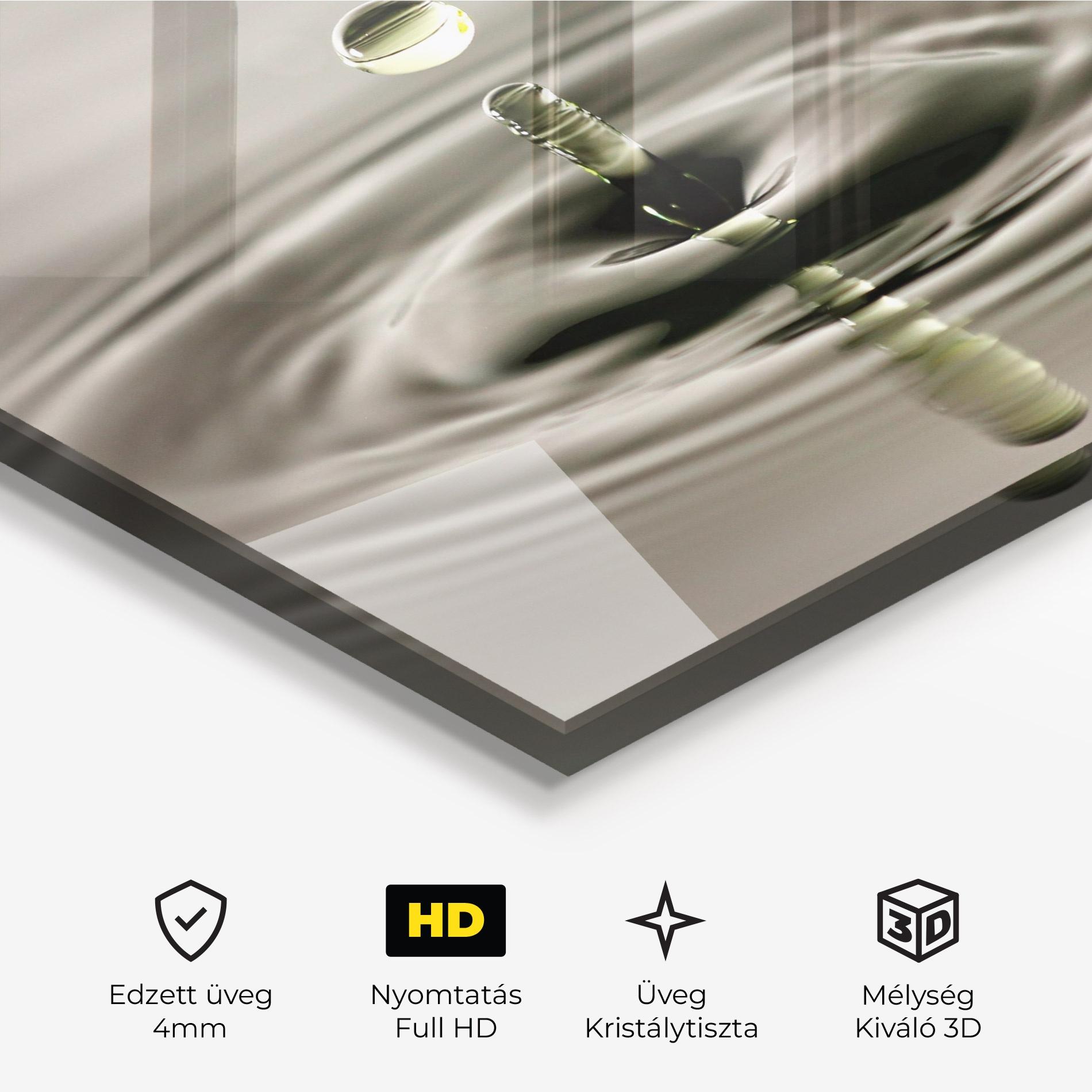 Üvegkép Green Water Drop mockup 3