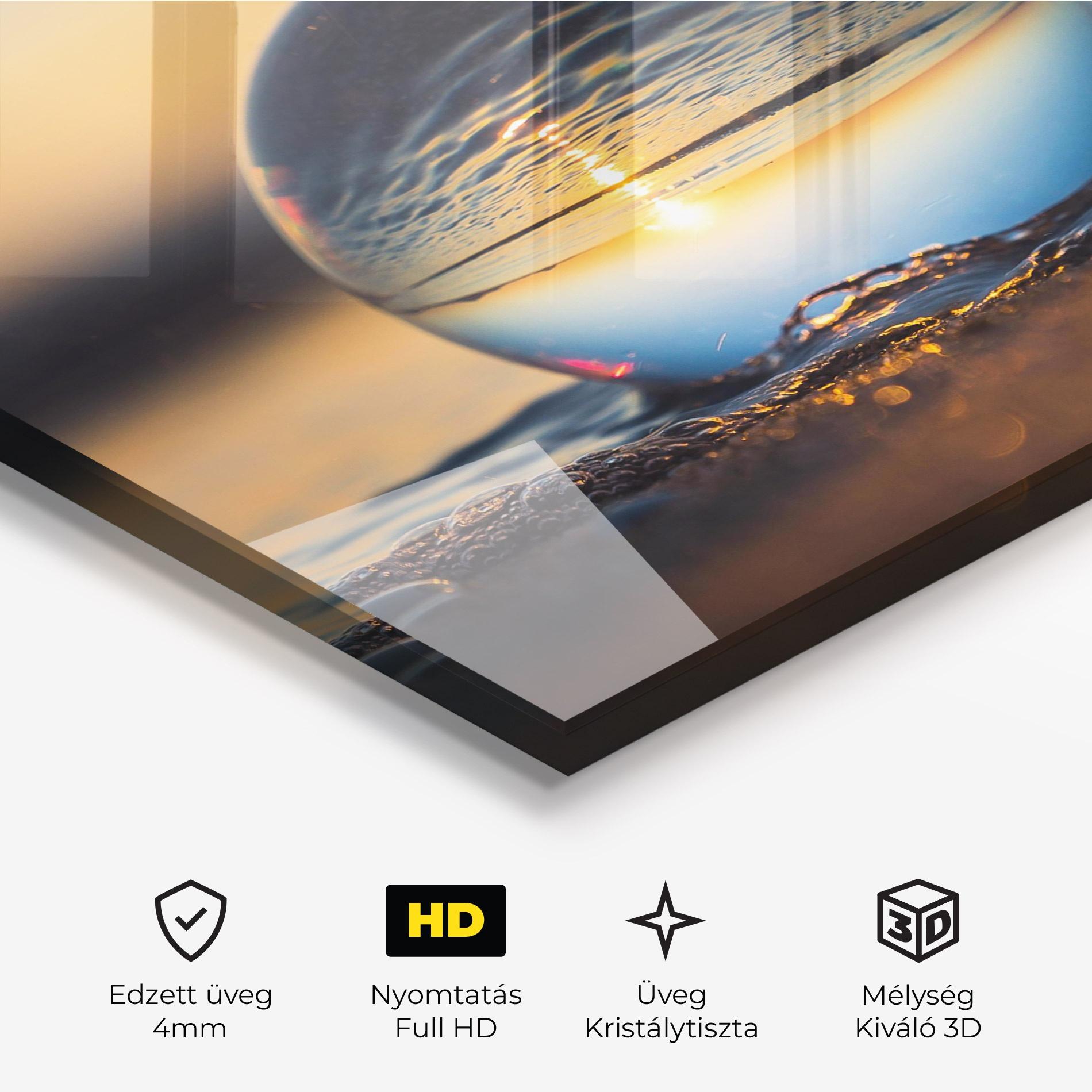 Üvegkép Water Bubble Reflecting mockup 3