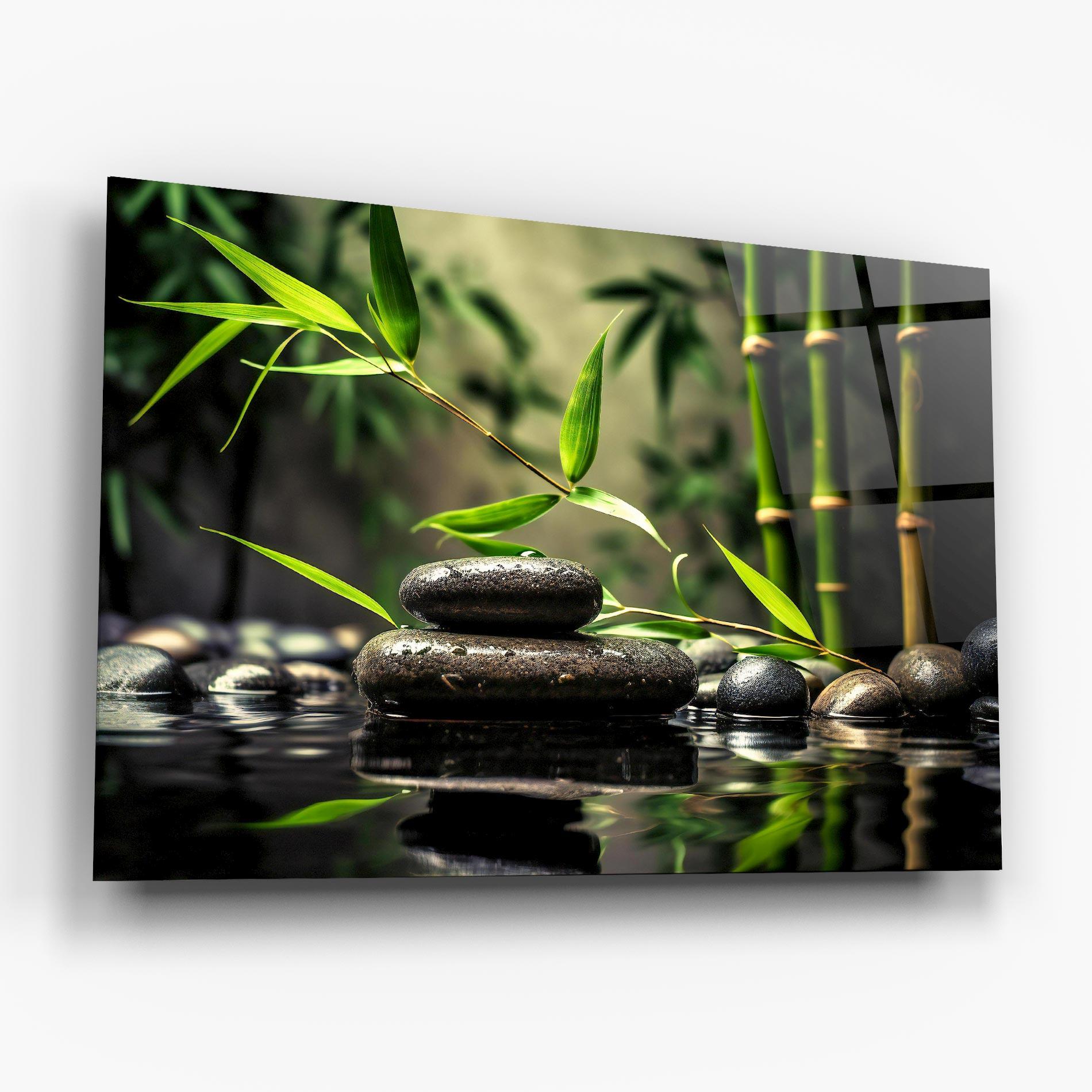 Üvegkép Bamboo Plant Water mockup 6