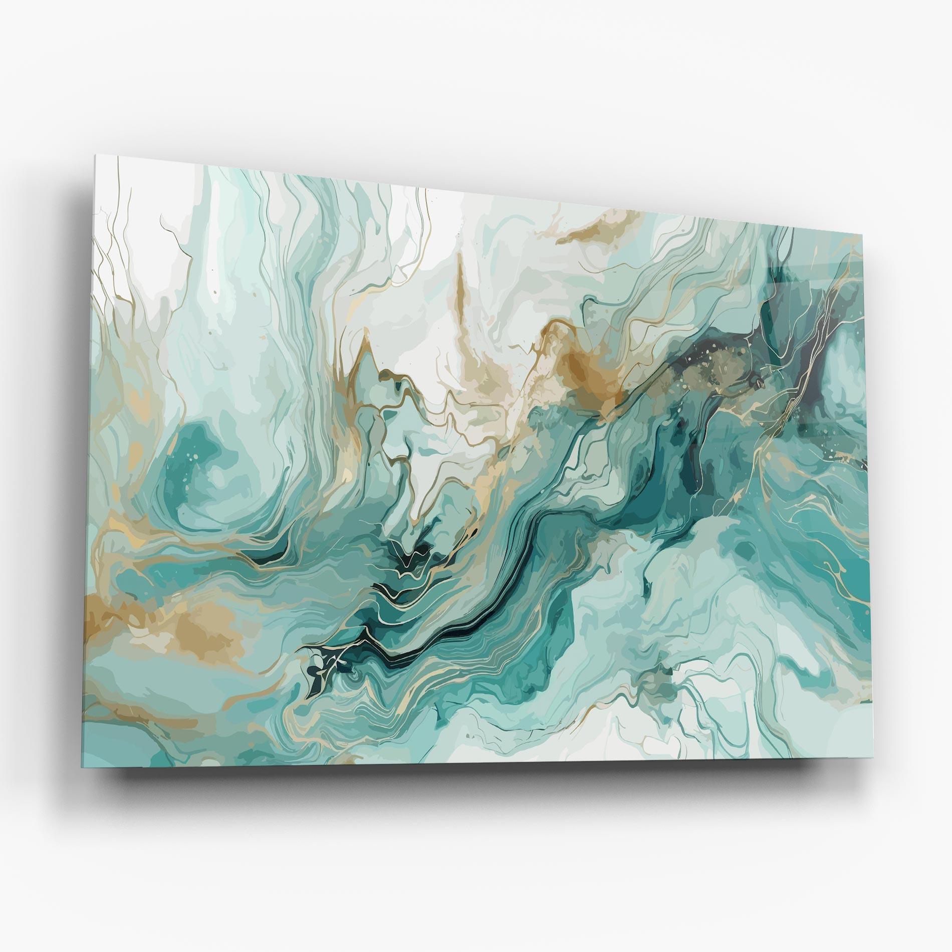 Üvegkép Green Gold Water mockup 6