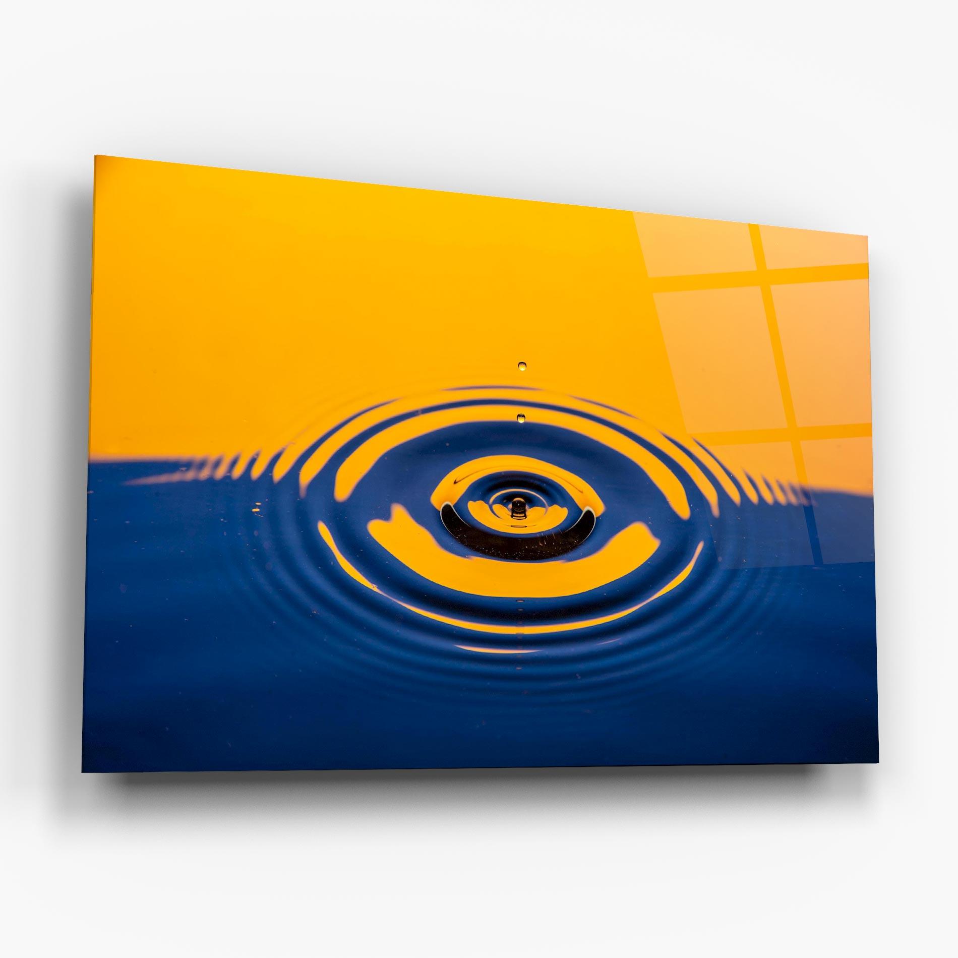 Üvegkép Yellow Blue Drop mockup 6