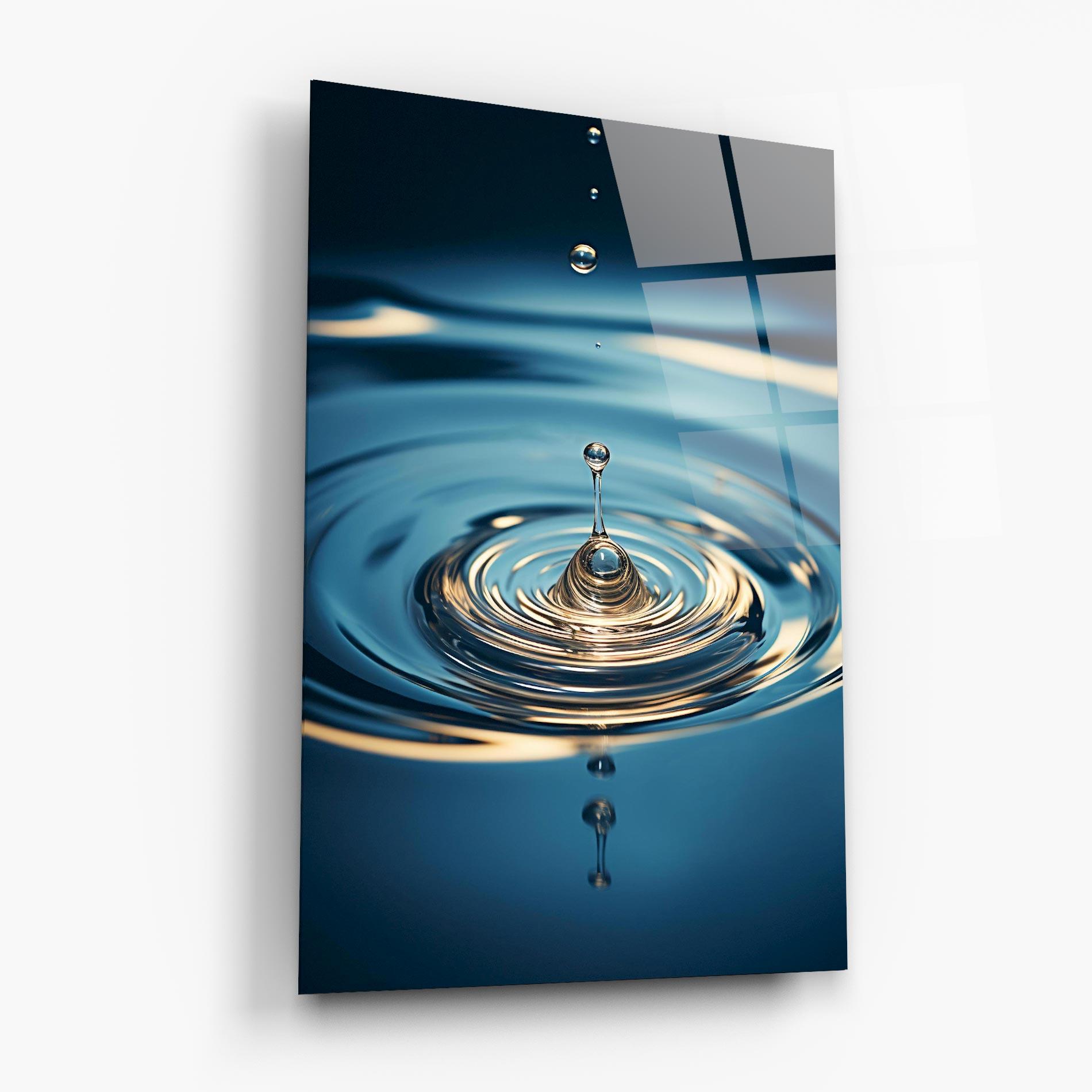 Üvegkép Cream Water Drop mockup 6