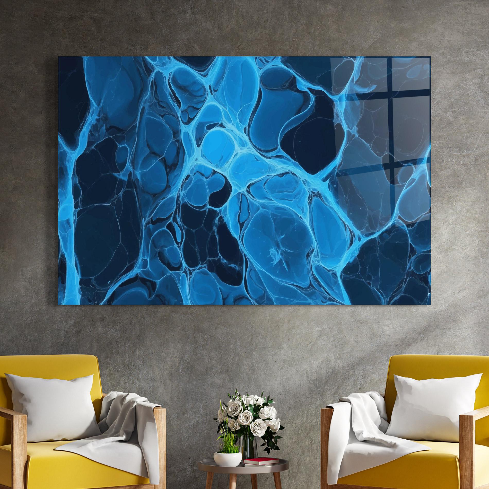 Üvegkép Blue Shade Water mockup 4