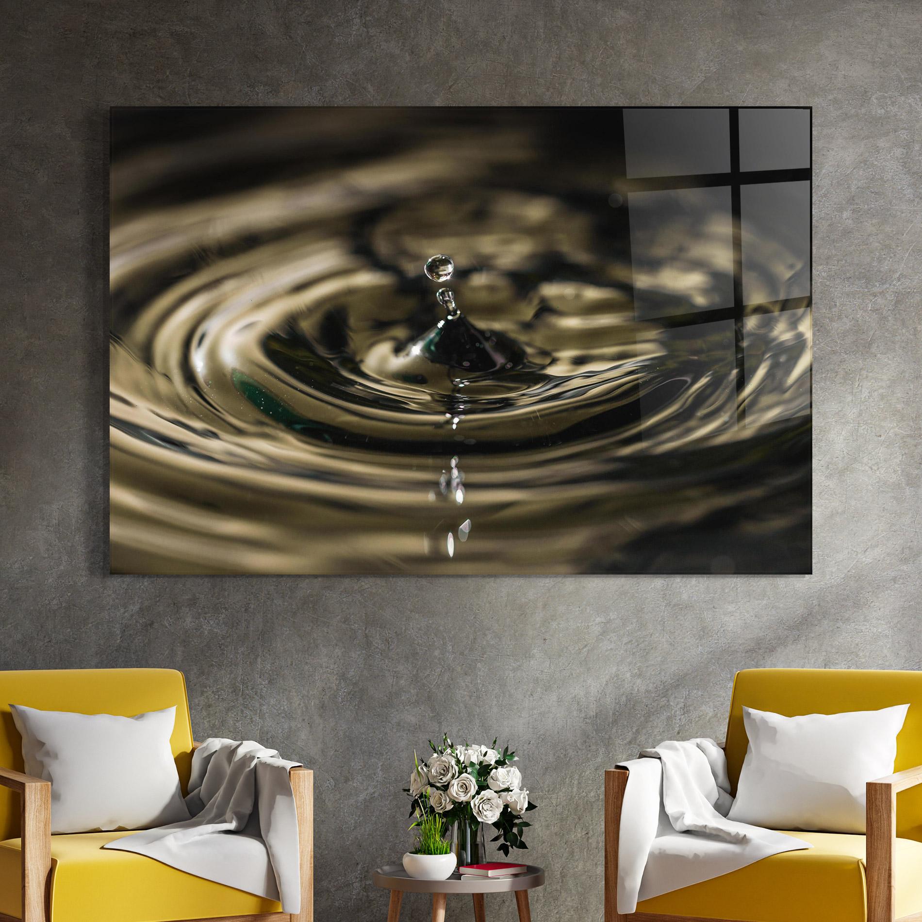 Üvegkép Brown Water Drop mockup 4