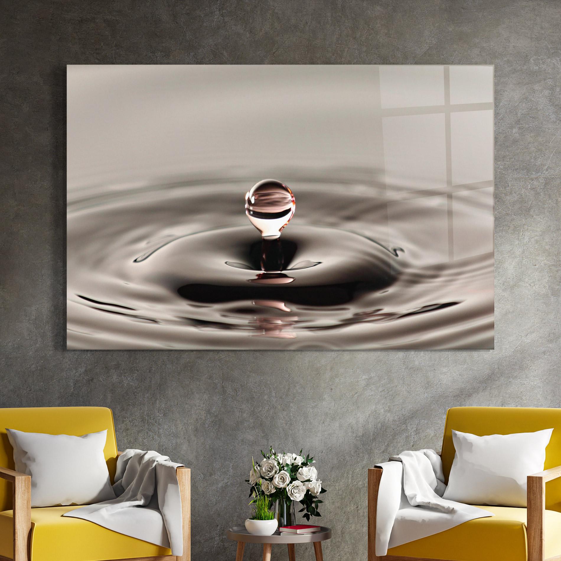 Üvegkép Close Red Water Drop mockup 4