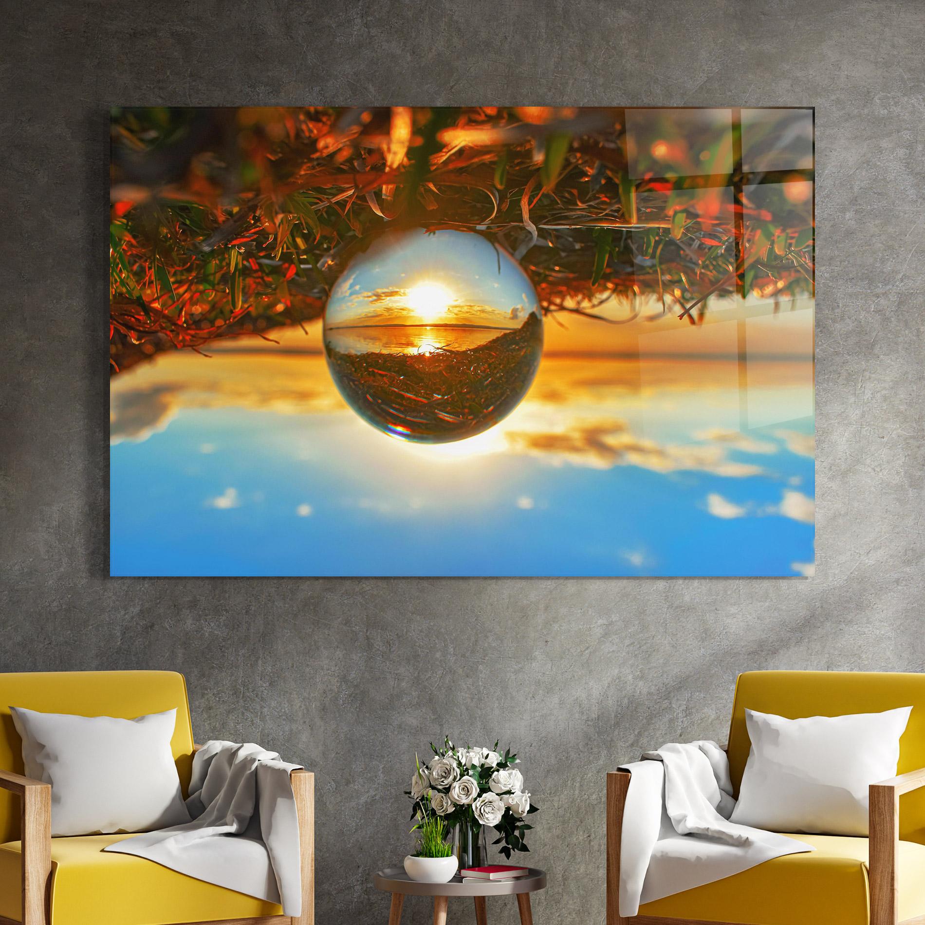 Üvegkép Creative Crystal Ball mockup 4