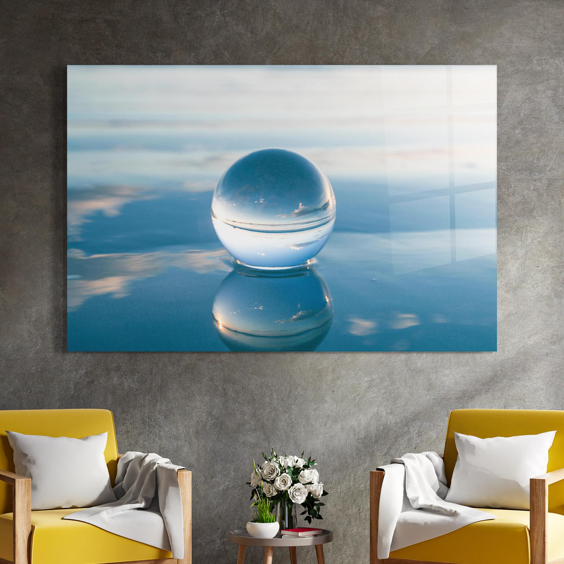 Üvegkép Crystal Ball Reflecting mockup 4