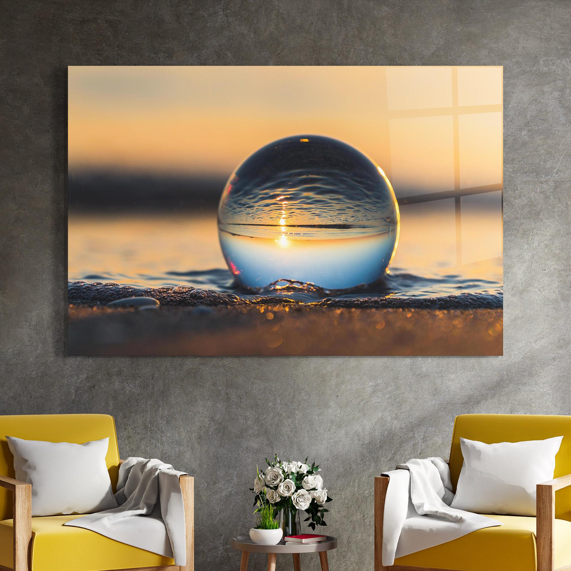 Üvegkép Water Bubble Reflecting mockup 4