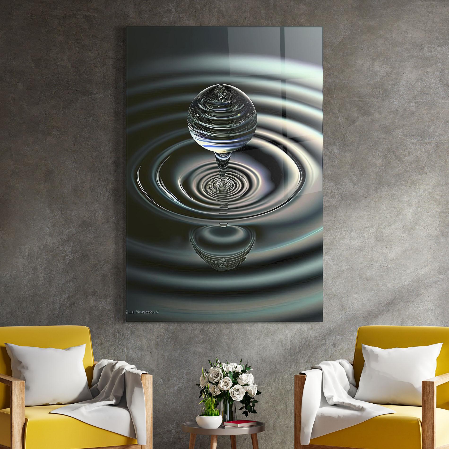 Üvegkép Beautiful Water Drop mockup 4