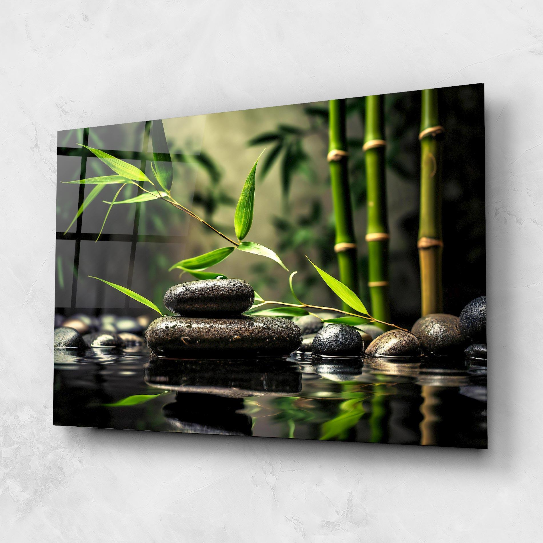 Üvegkép Bamboo Plant Water mockup 1