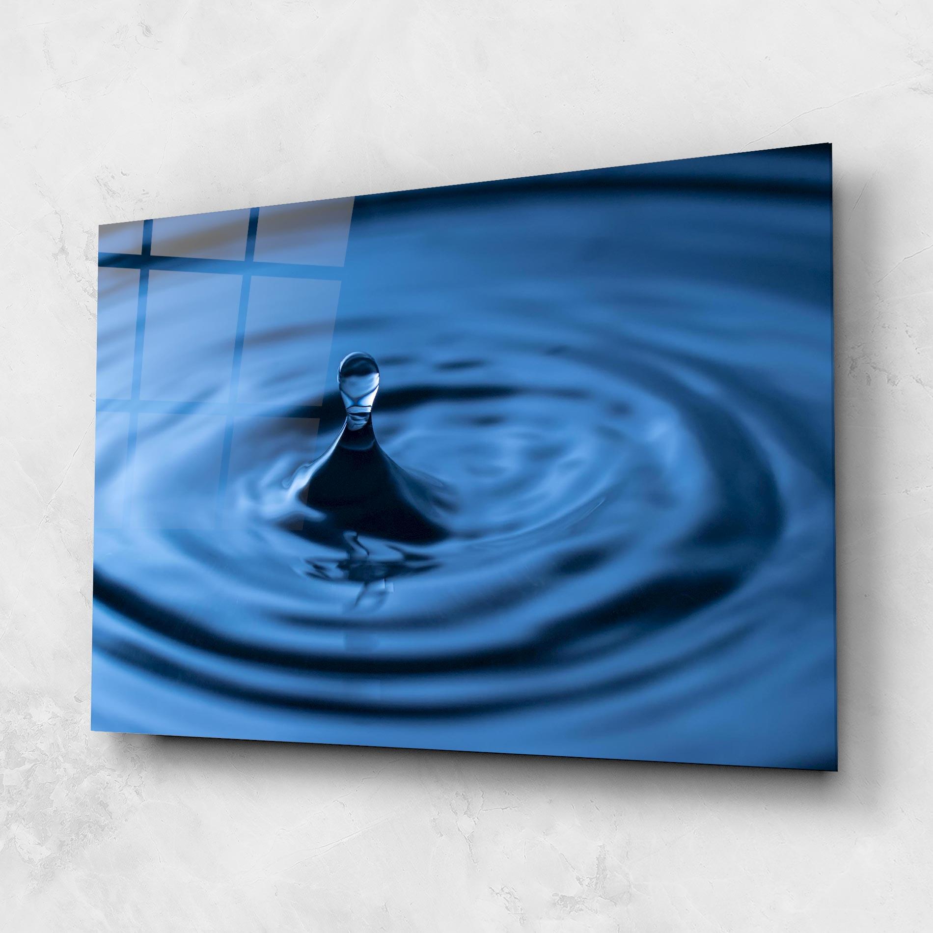Üvegkép Blue Small Drop mockup 1