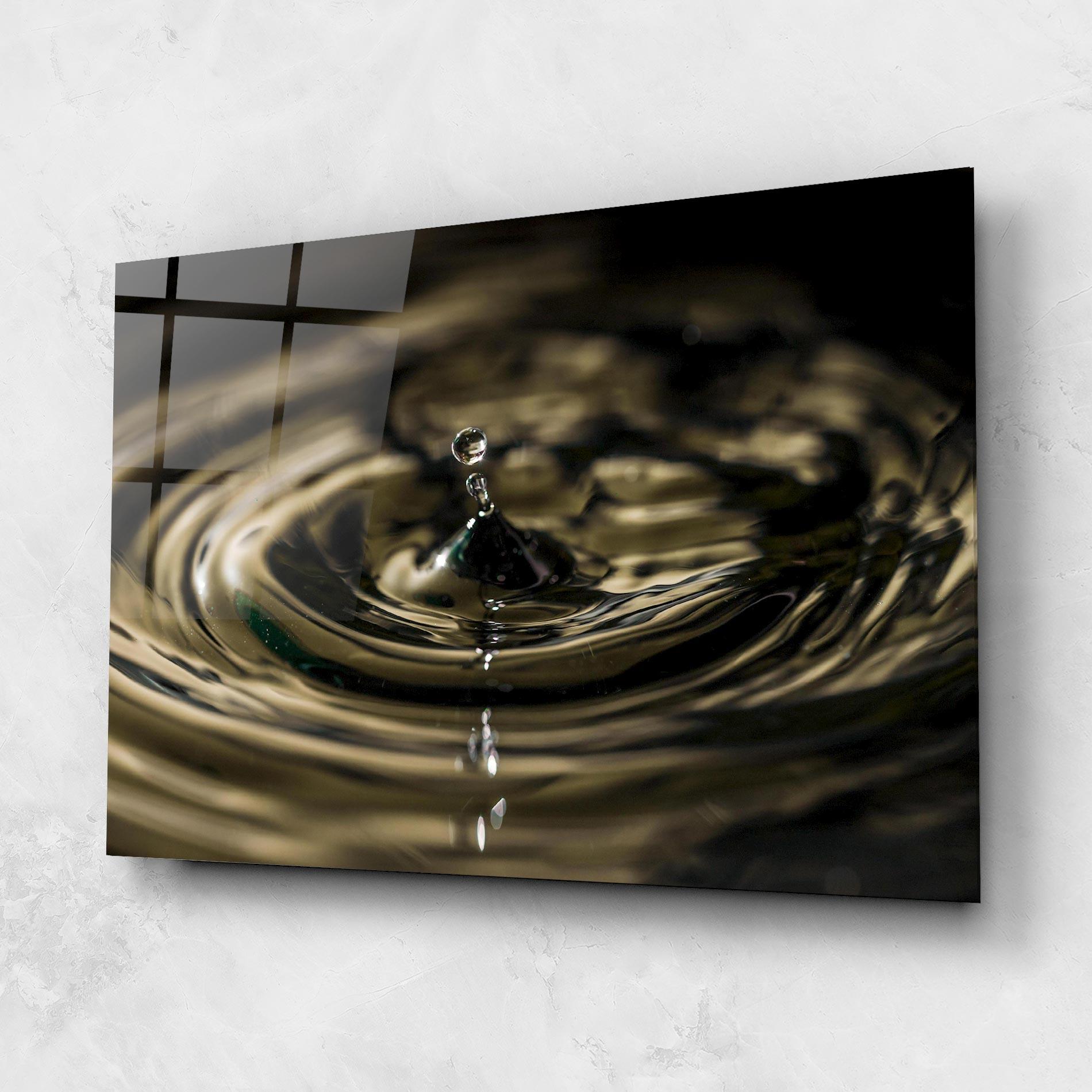 Üvegkép Brown Water Drop mockup 1