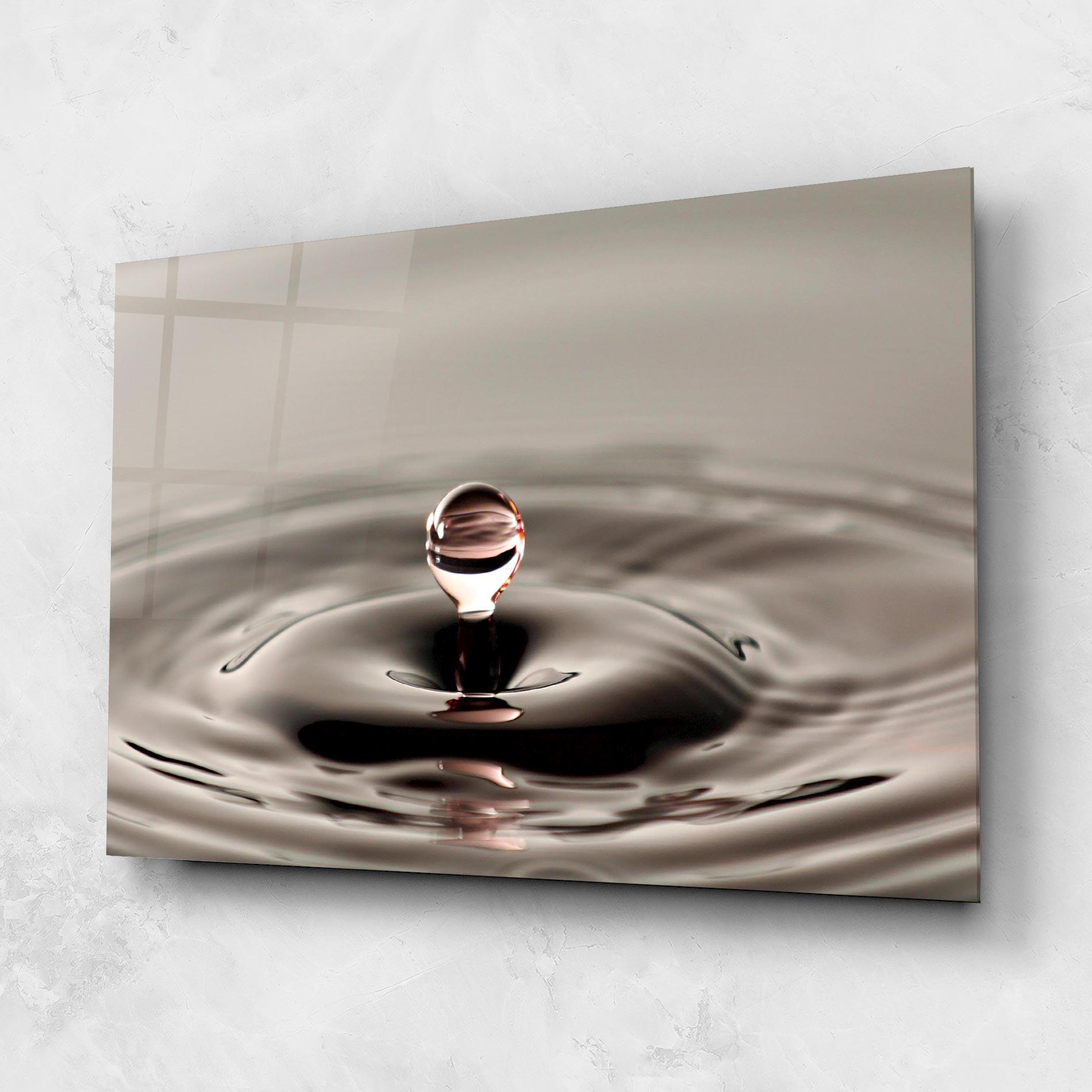 Üvegkép Close Red Water Drop mockup 1