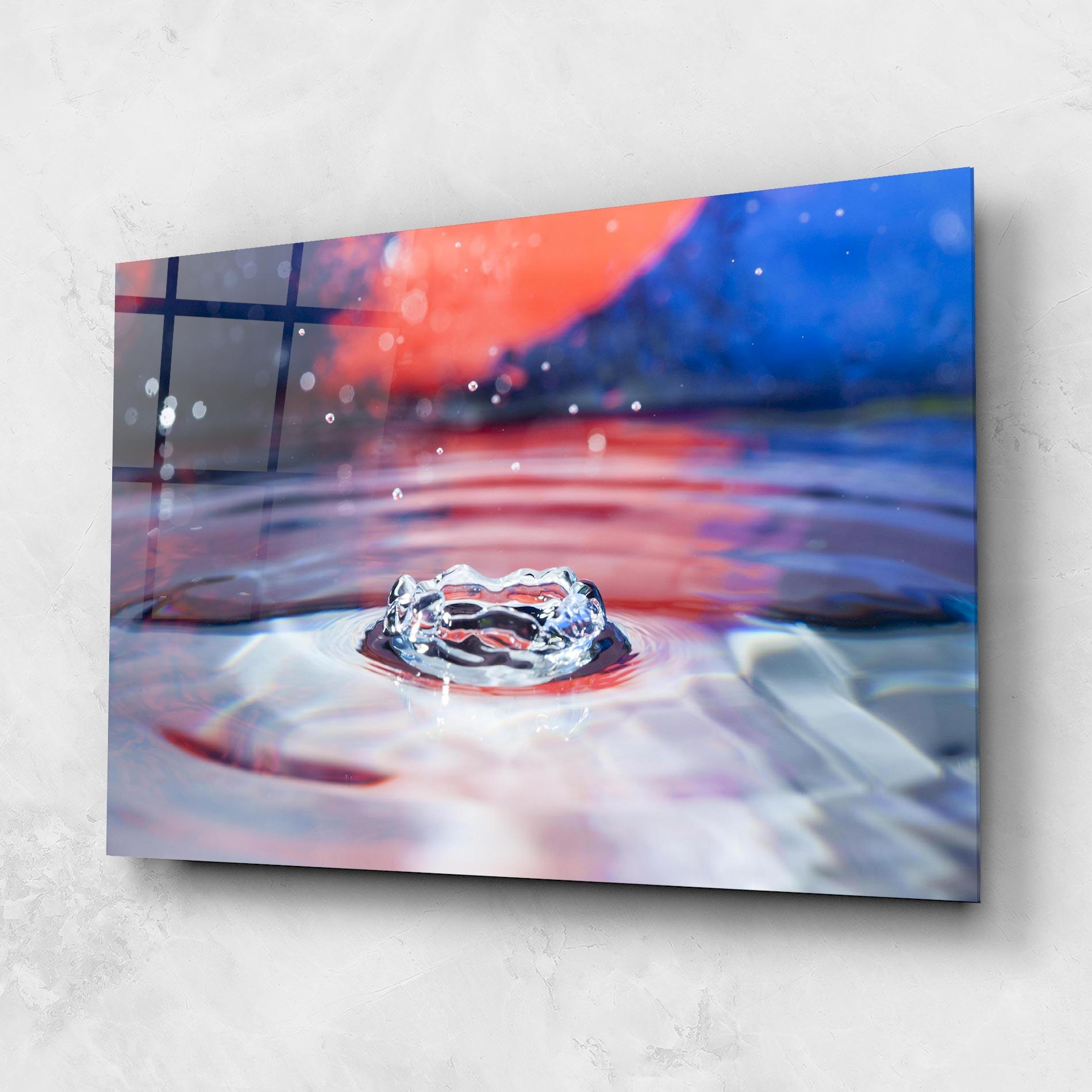 Üvegkép Colorful Water Surface mockup 1