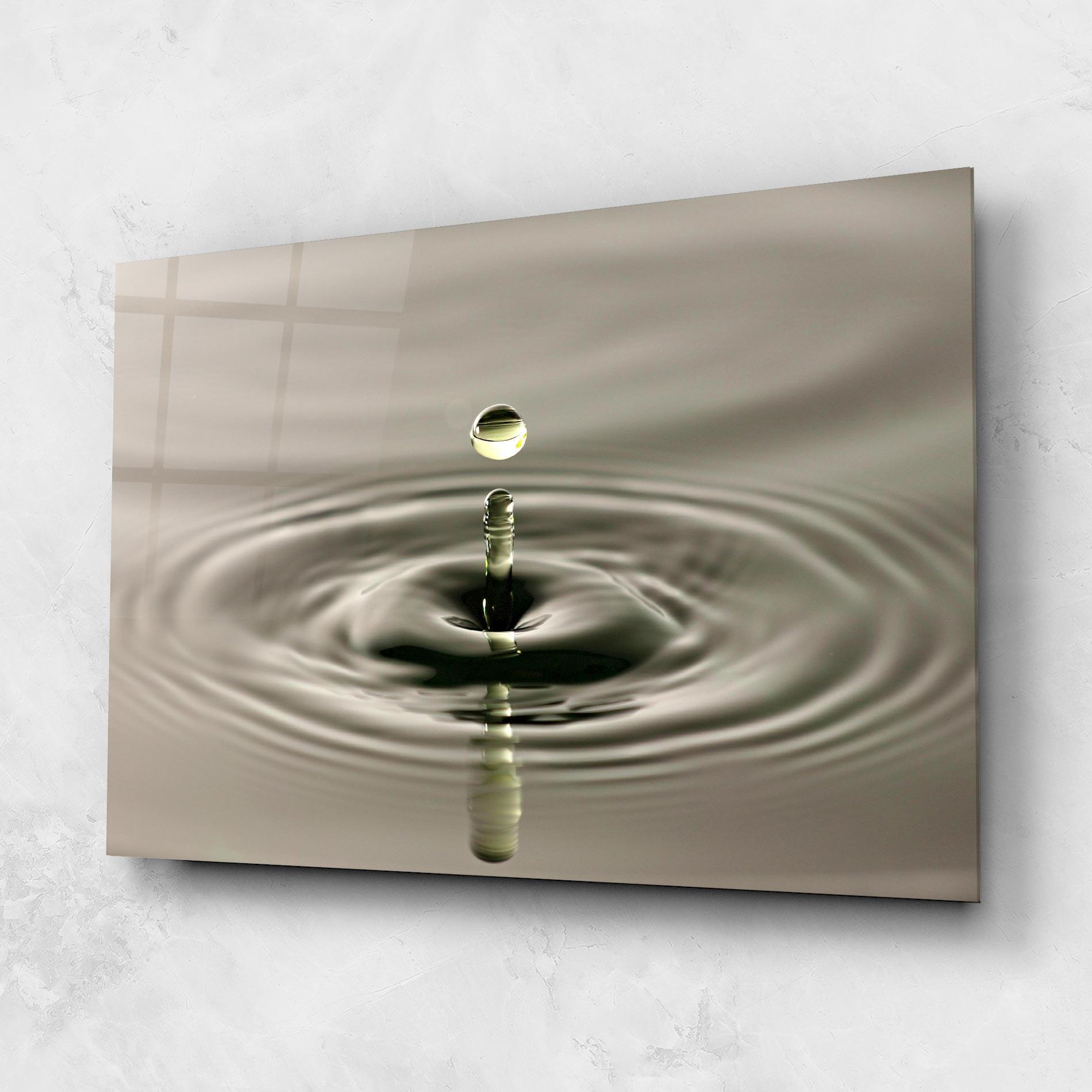 Üvegkép Green Water Drop mockup 1