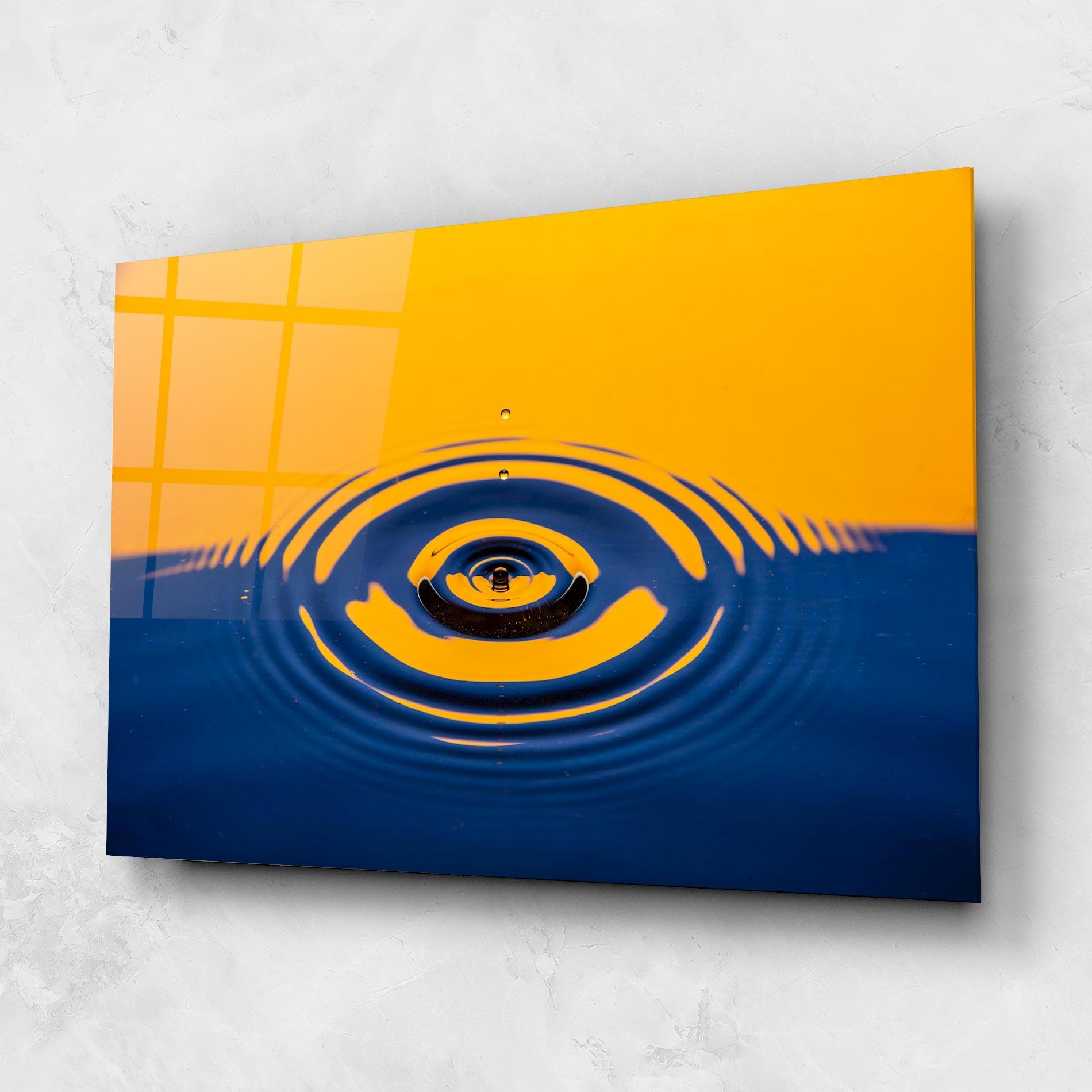 Üvegkép Yellow Blue Drop mockup 1