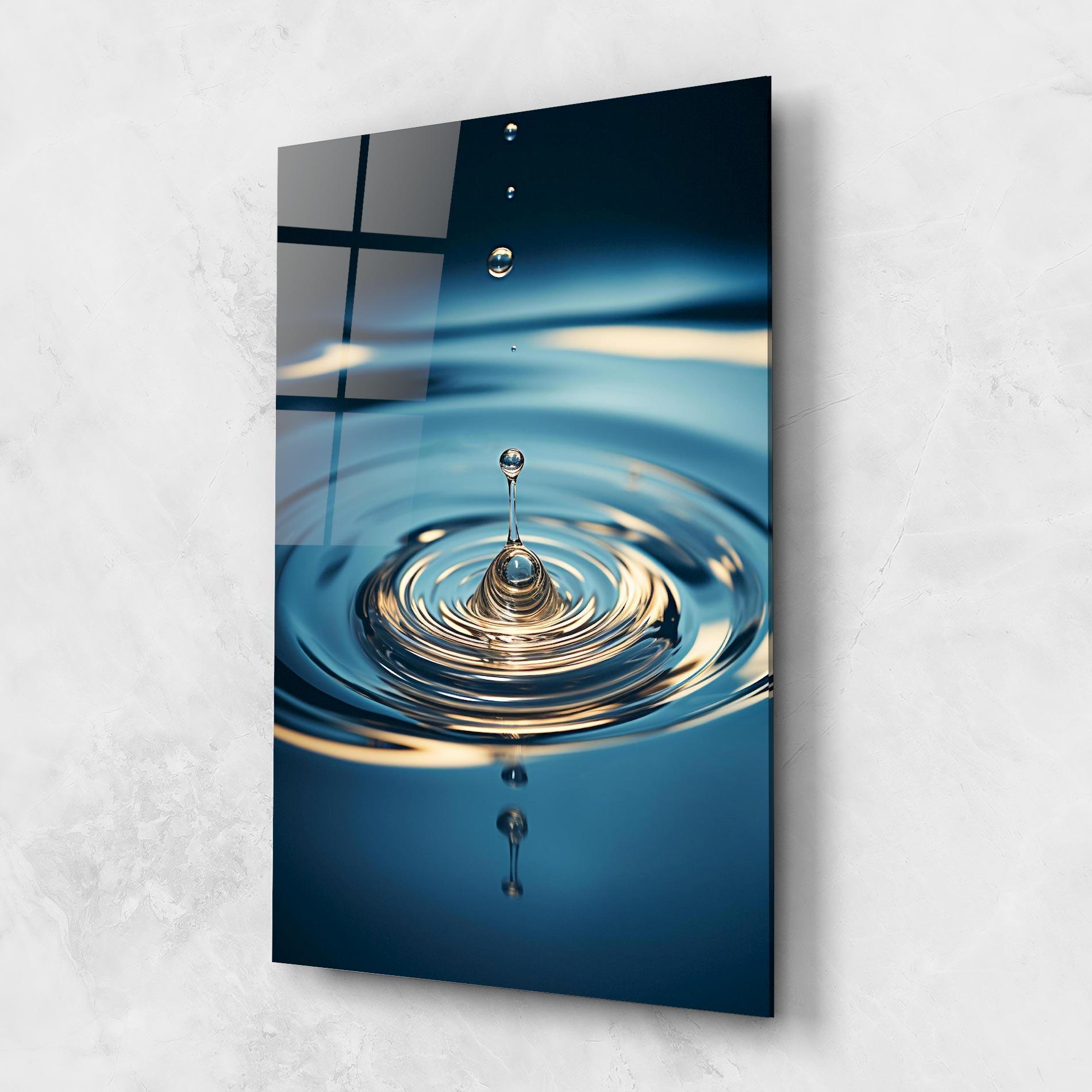 Üvegkép Cream Water Drop mockup 1
