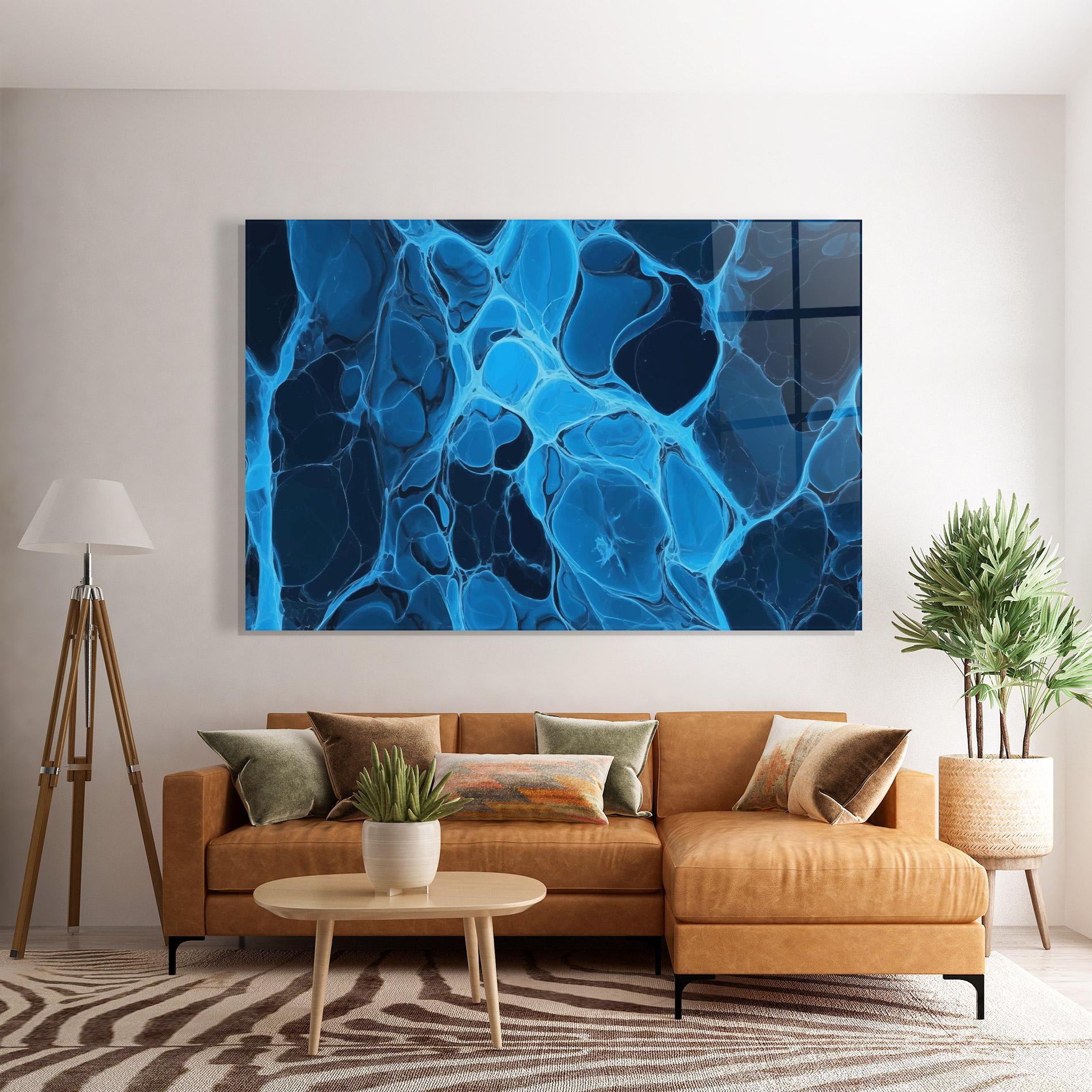 Üvegkép Blue Shade Water mockup 7