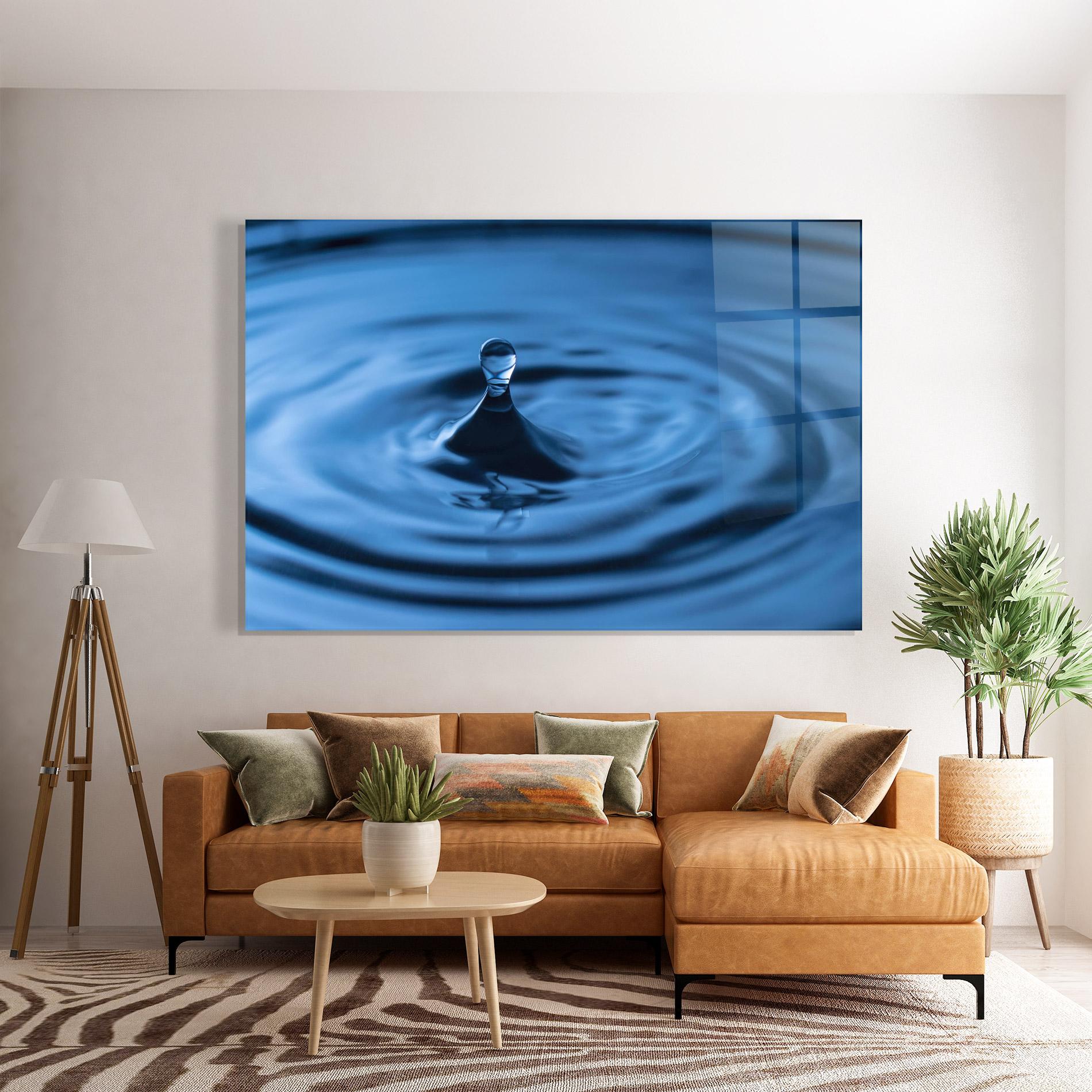 Üvegkép Blue Small Drop mockup 7