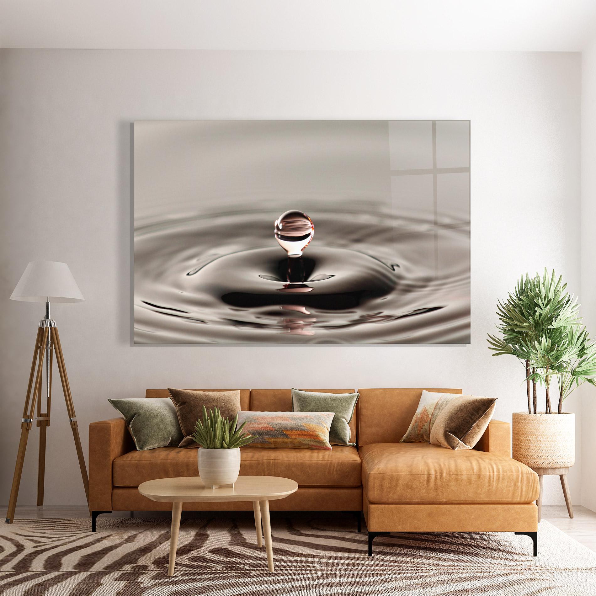 Üvegkép Close Red Water Drop mockup 7