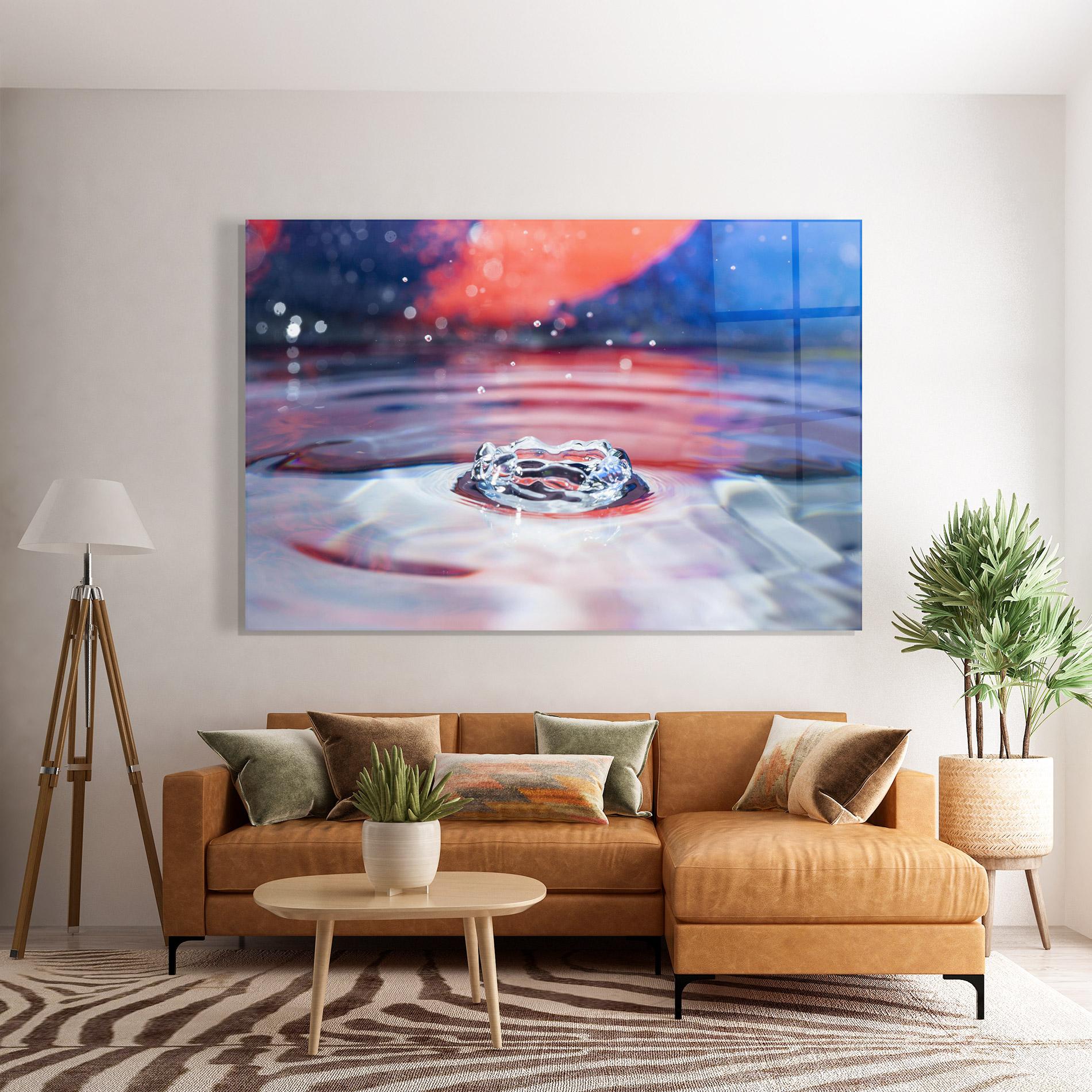 Üvegkép Colorful Water Surface mockup 7