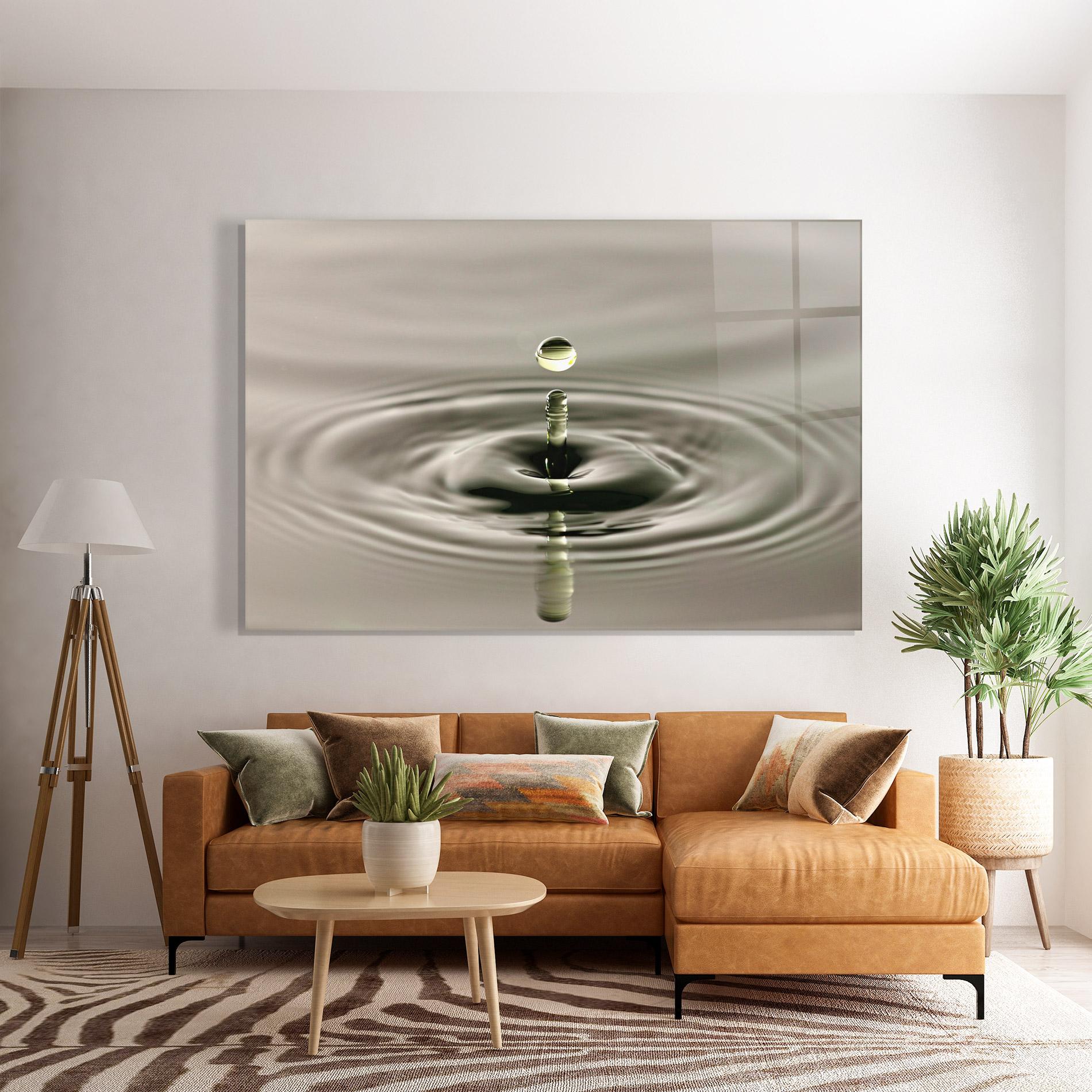 Üvegkép Green Water Drop mockup 7