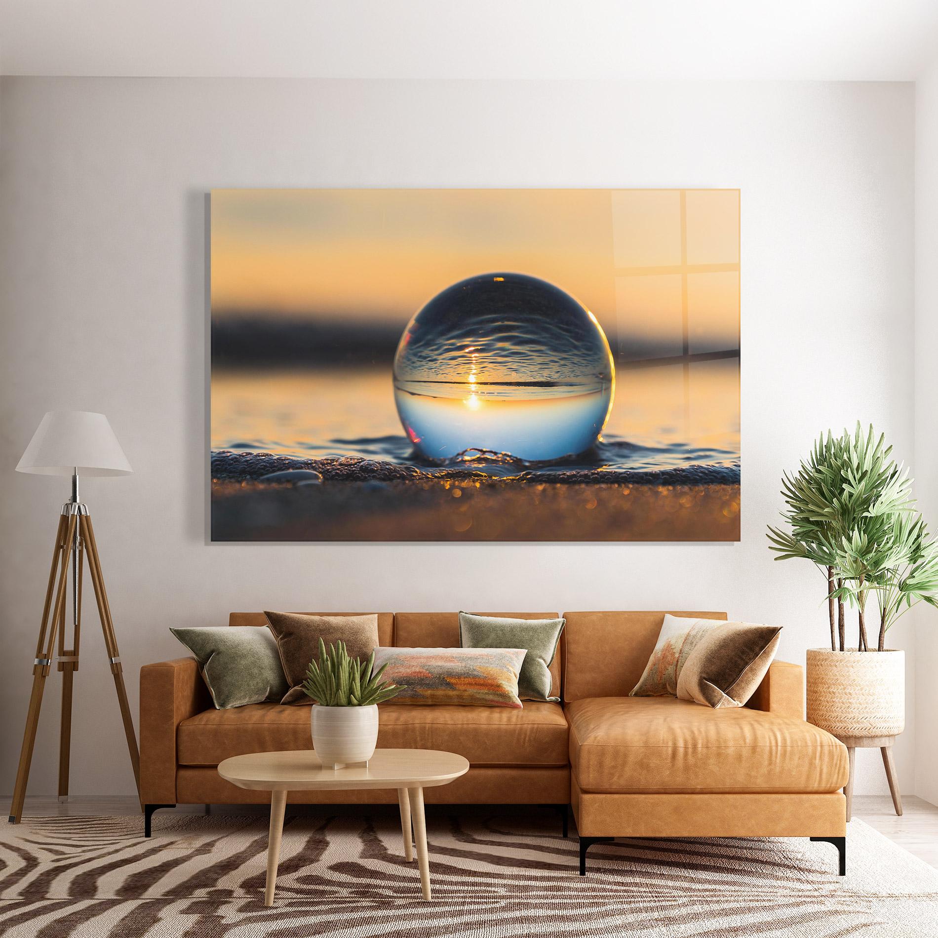 Üvegkép Water Bubble Reflecting mockup 7