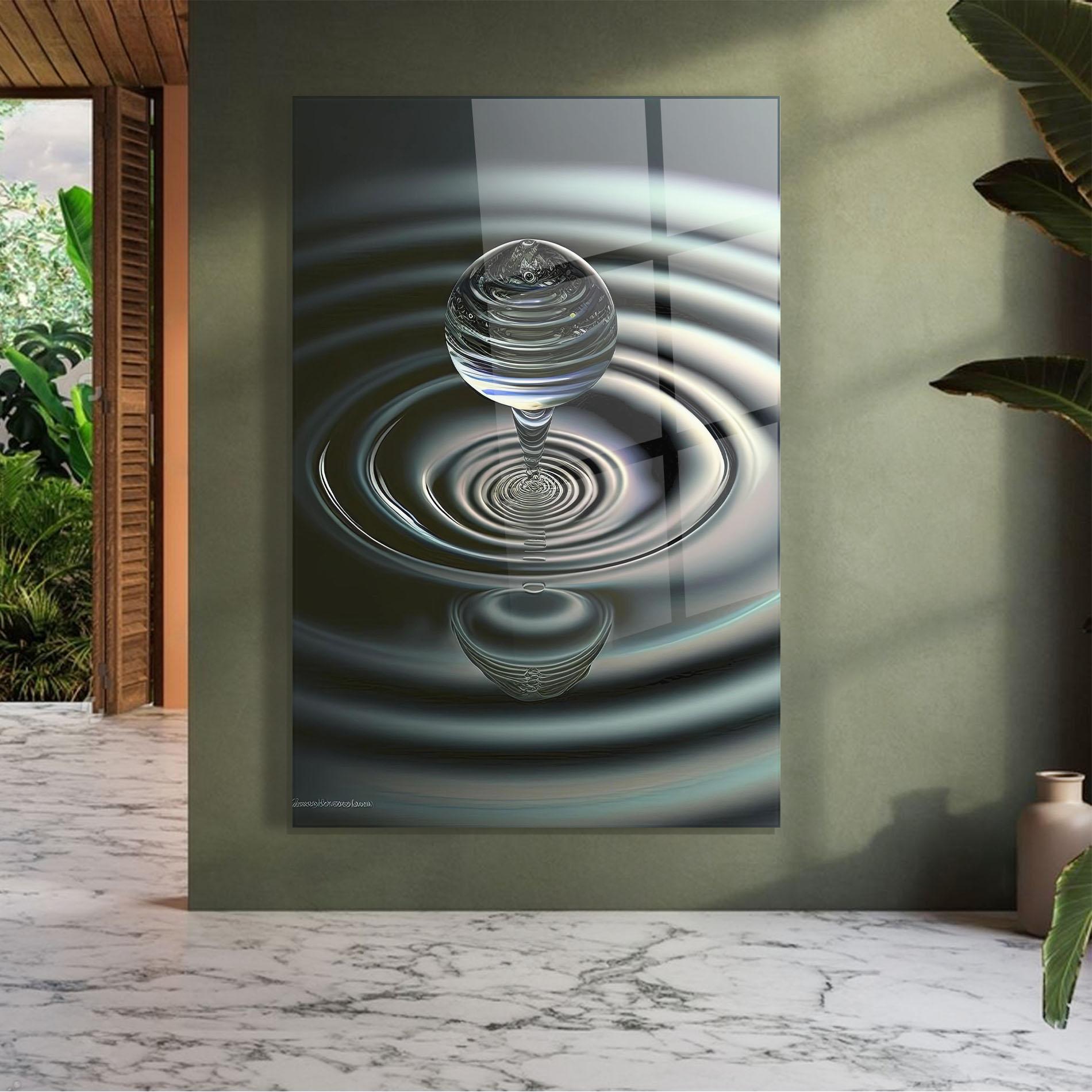 Üvegkép Beautiful Water Drop mockup 7