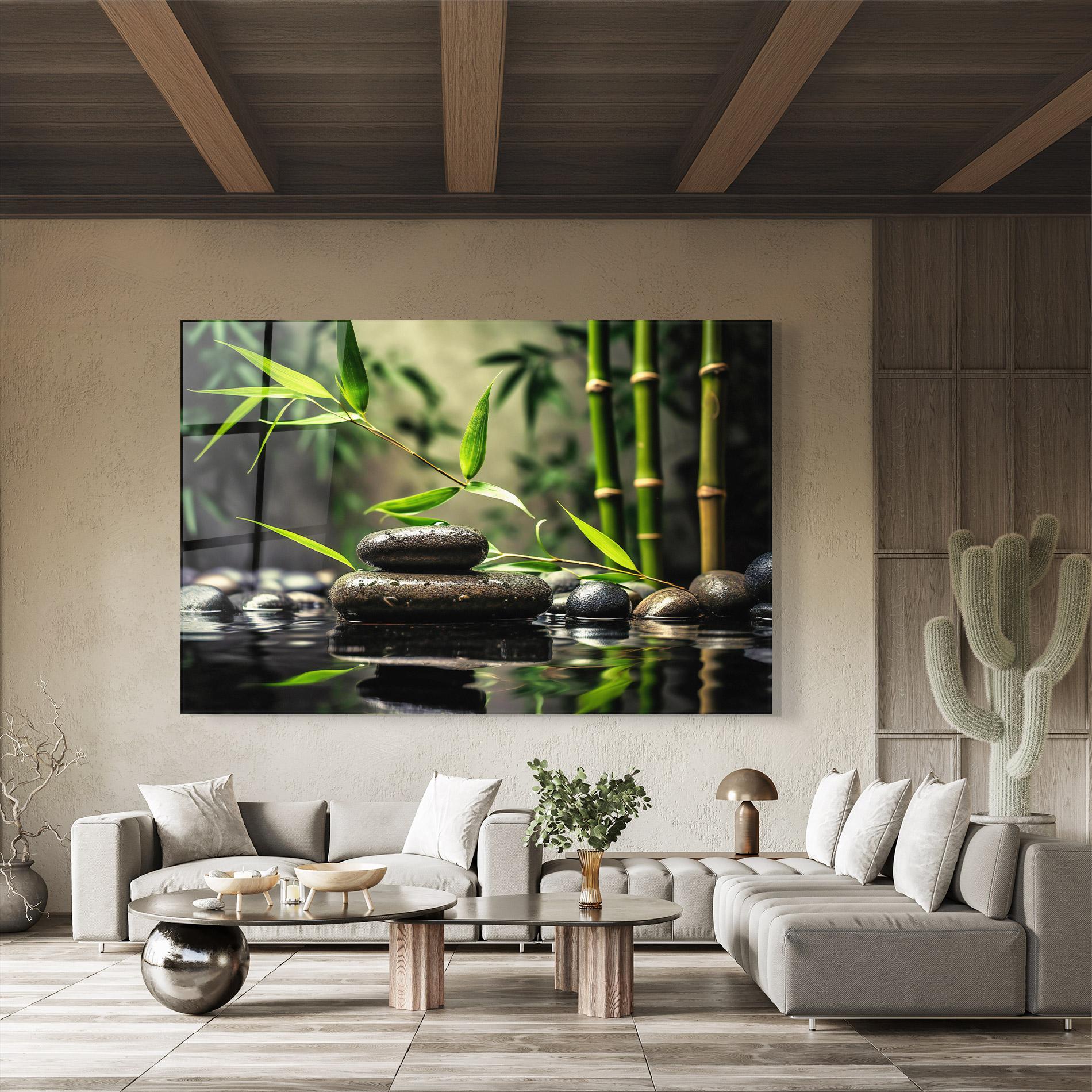 Üvegkép Bamboo Plant Water mockup 8