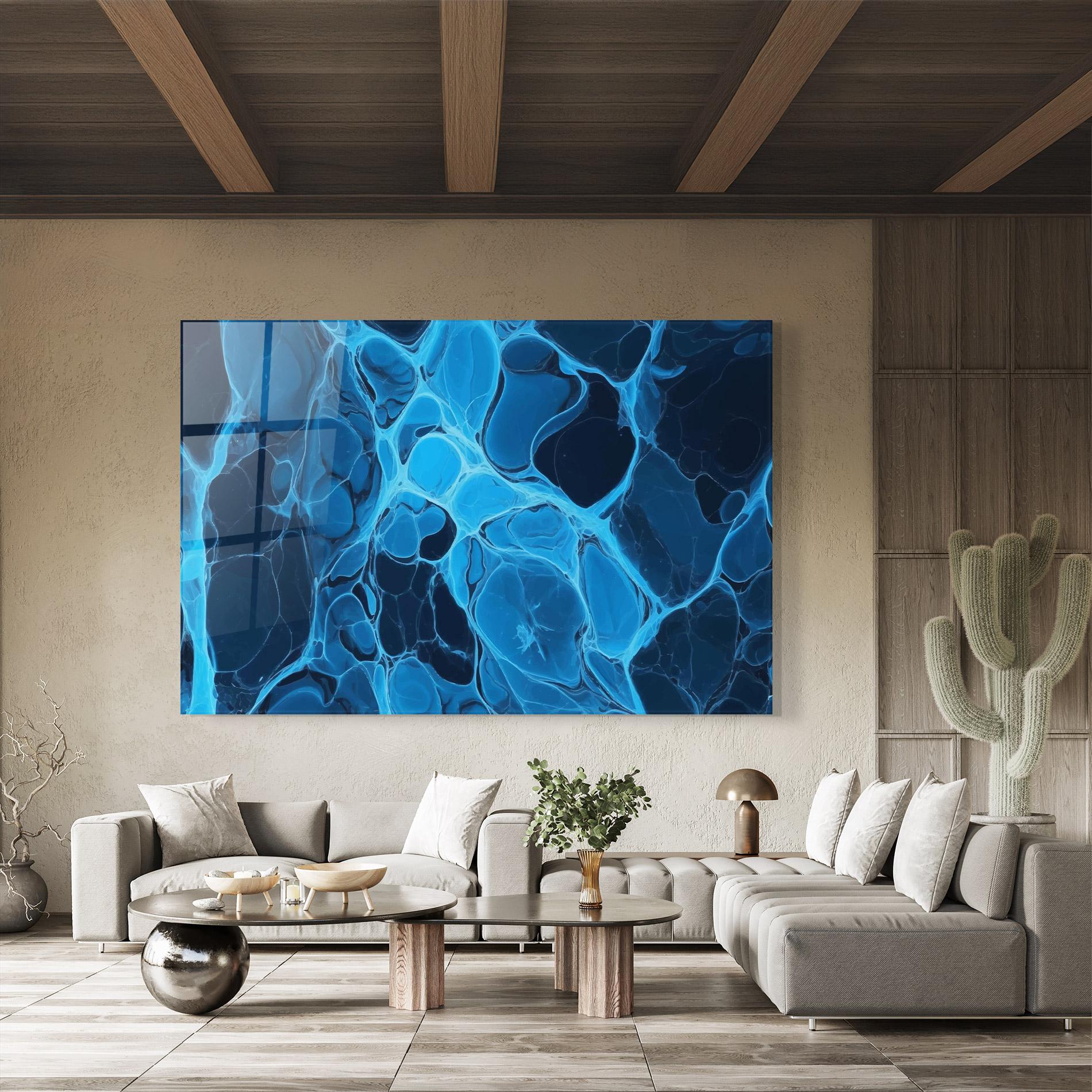 Üvegkép Blue Shade Water mockup 8