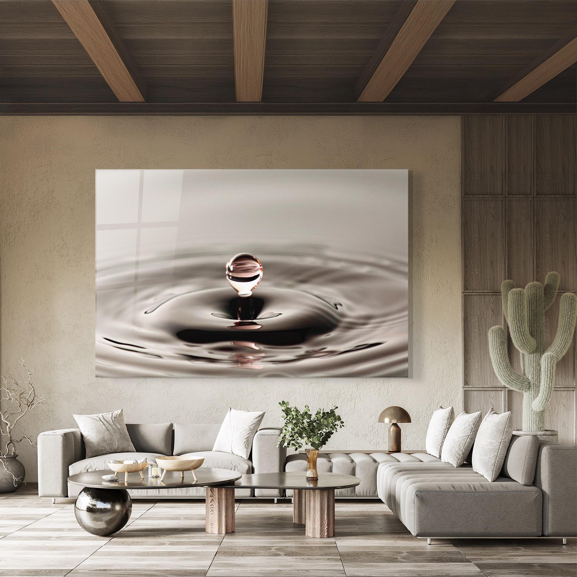 Üvegkép Close Red Water Drop mockup 8