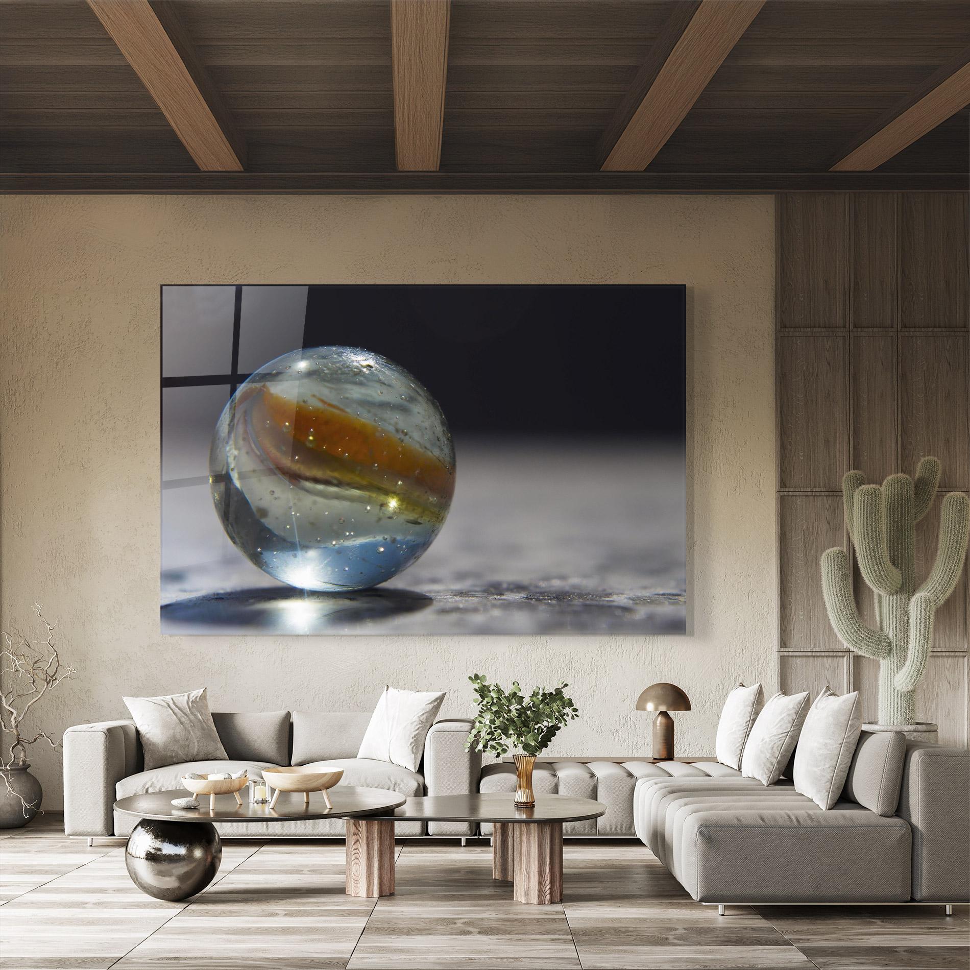 Üvegkép Colorful Glass Sphere mockup 8