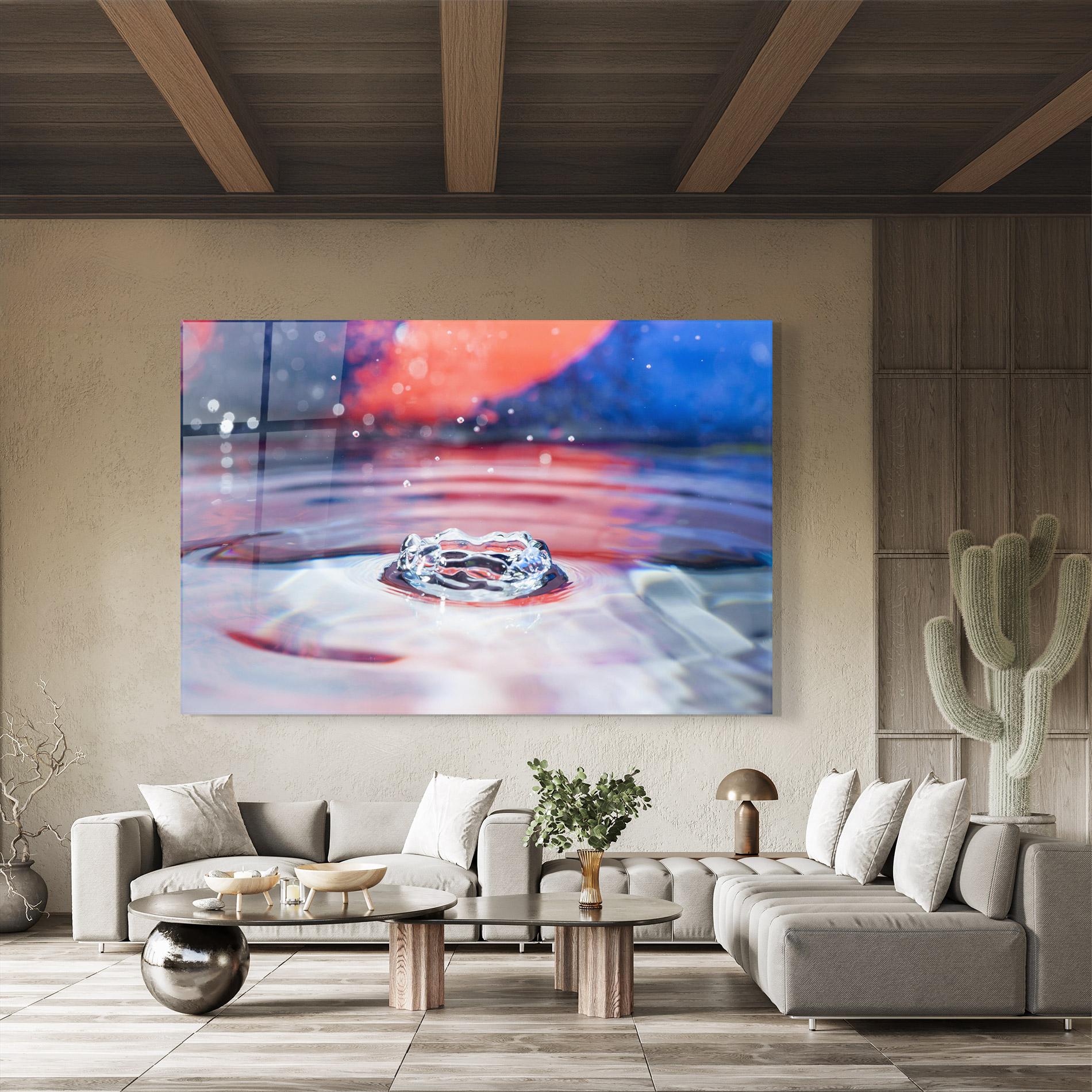 Üvegkép Colorful Water Surface mockup 8