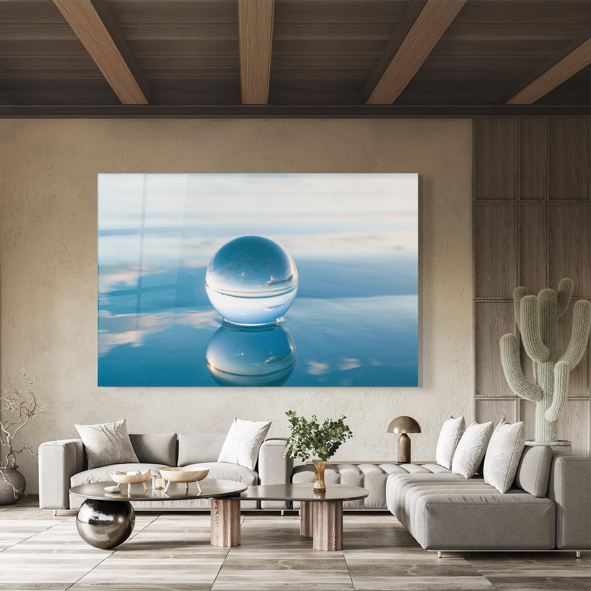 Üvegkép Crystal Ball Reflecting mockup 8