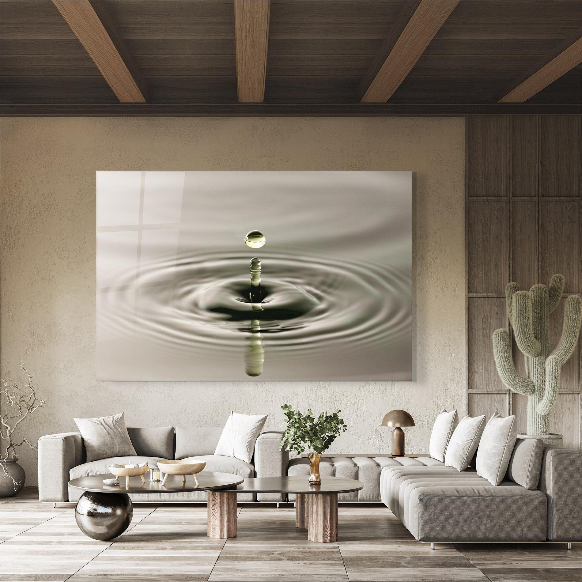 Üvegkép Green Water Drop mockup 8