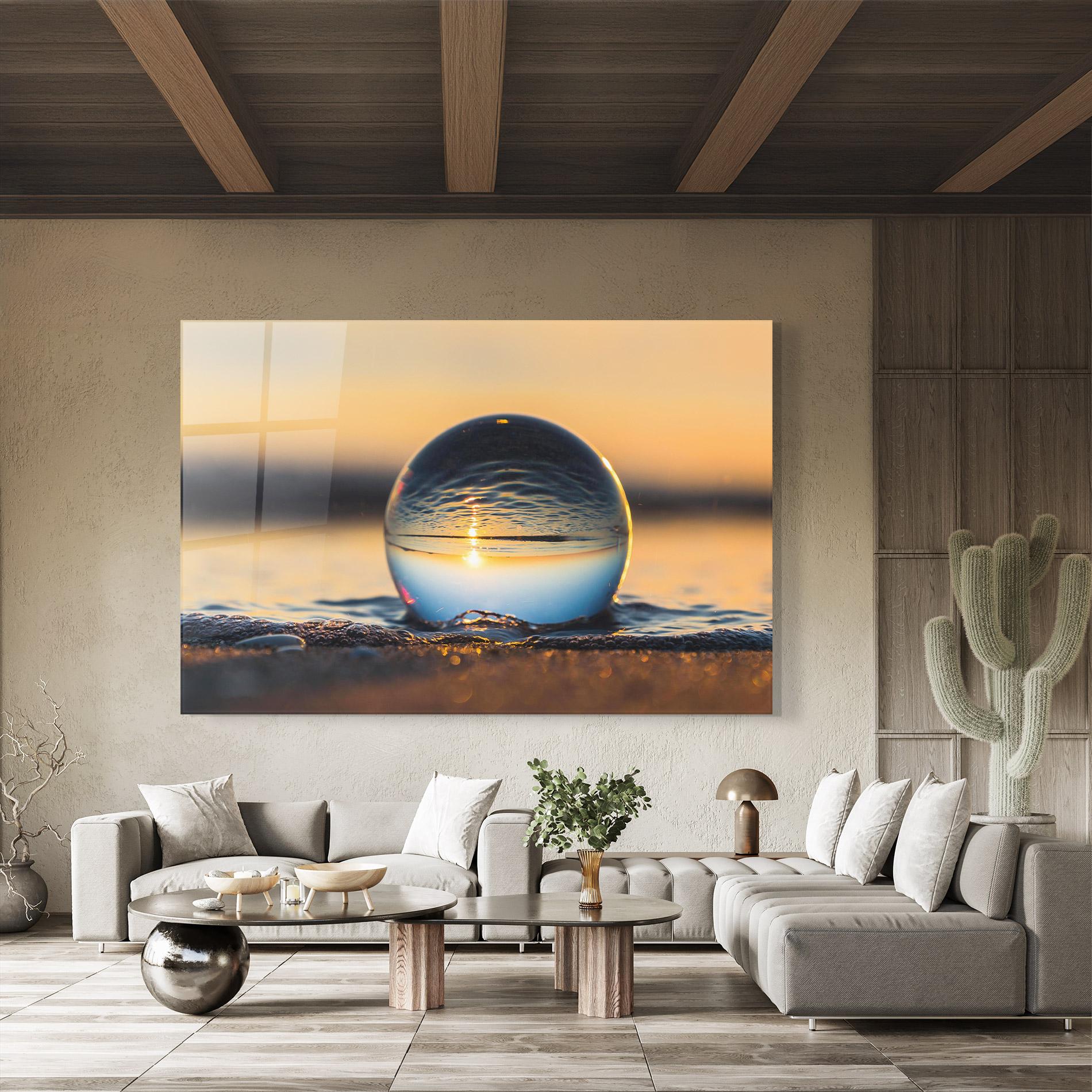 Üvegkép Water Bubble Reflecting mockup 8