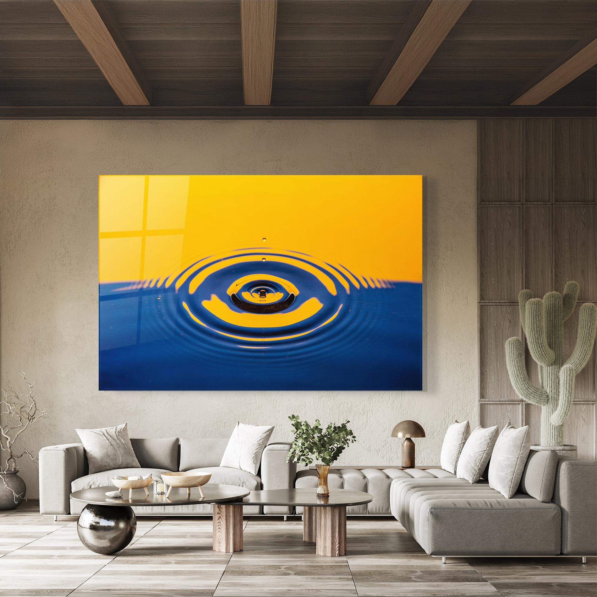 Üvegkép Yellow Blue Drop mockup 8