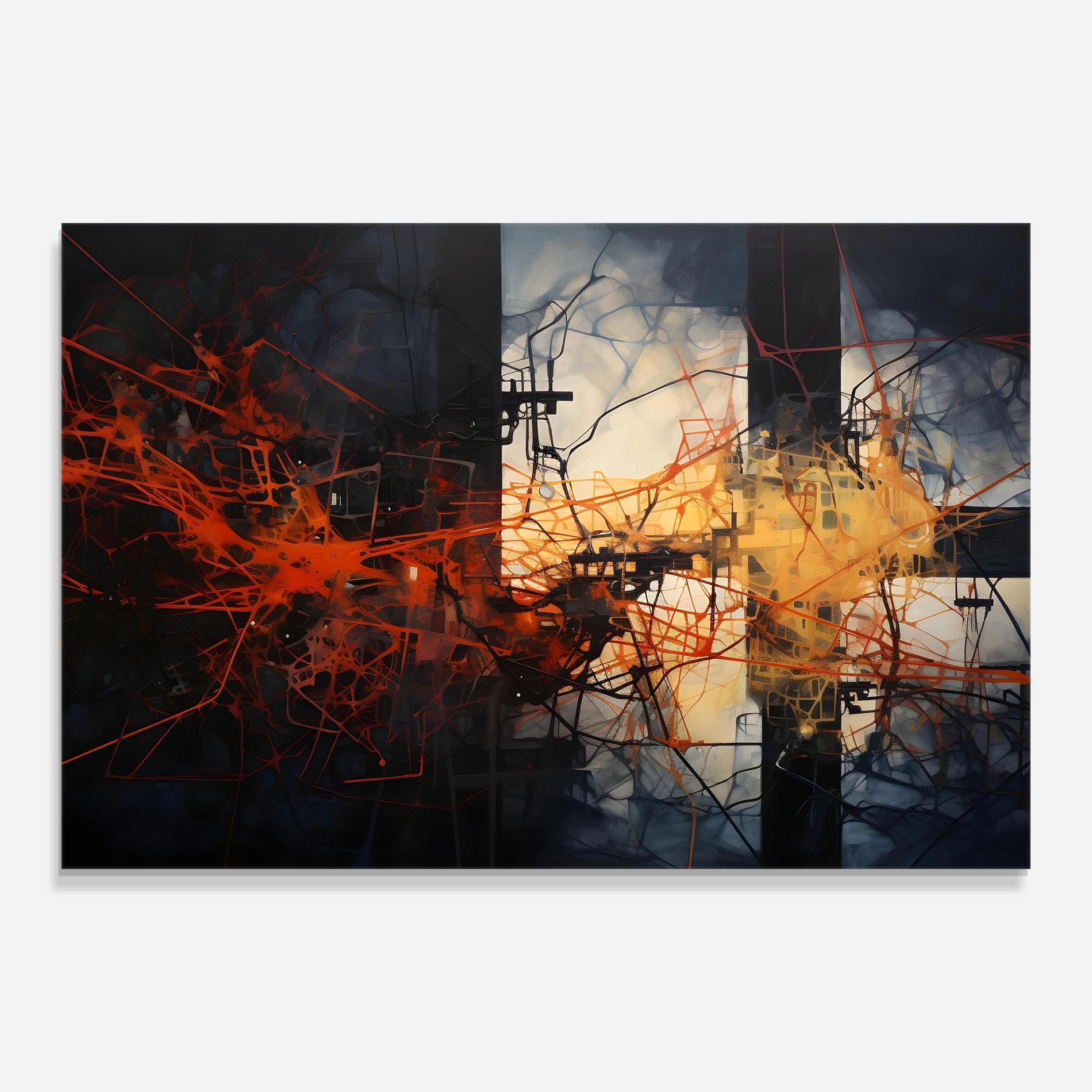 Üvegkép Abstract Fire Style mockup 0