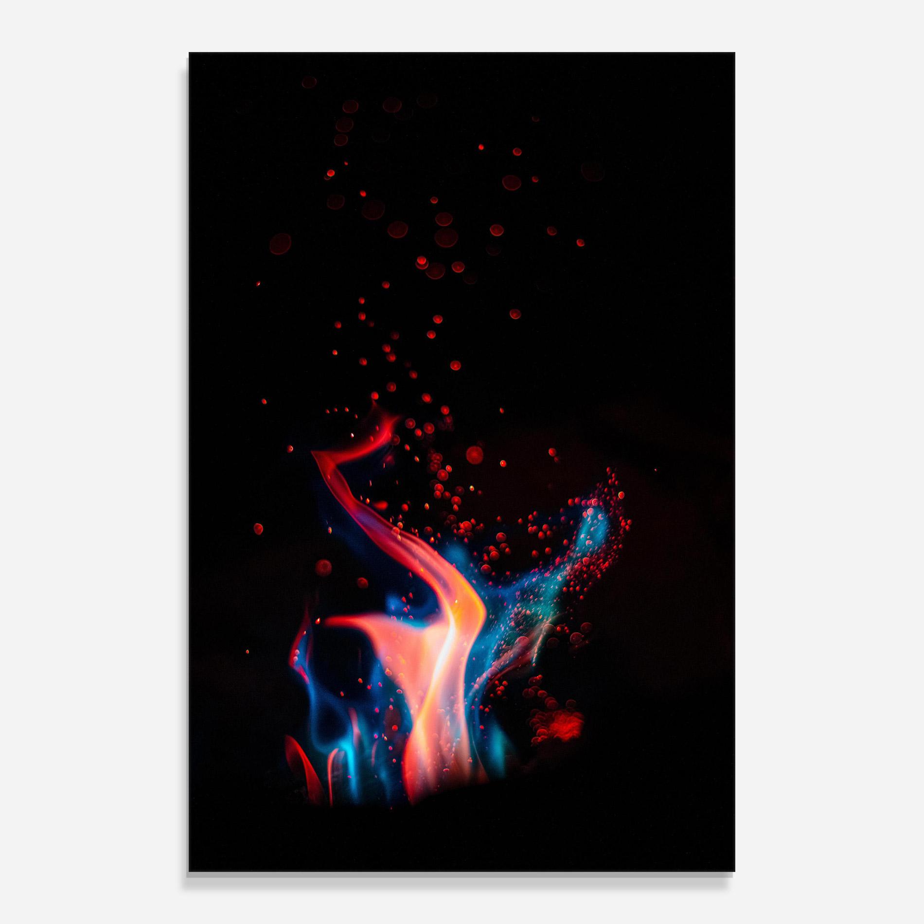 Üvegkép Blue Pink Fire mockup 0