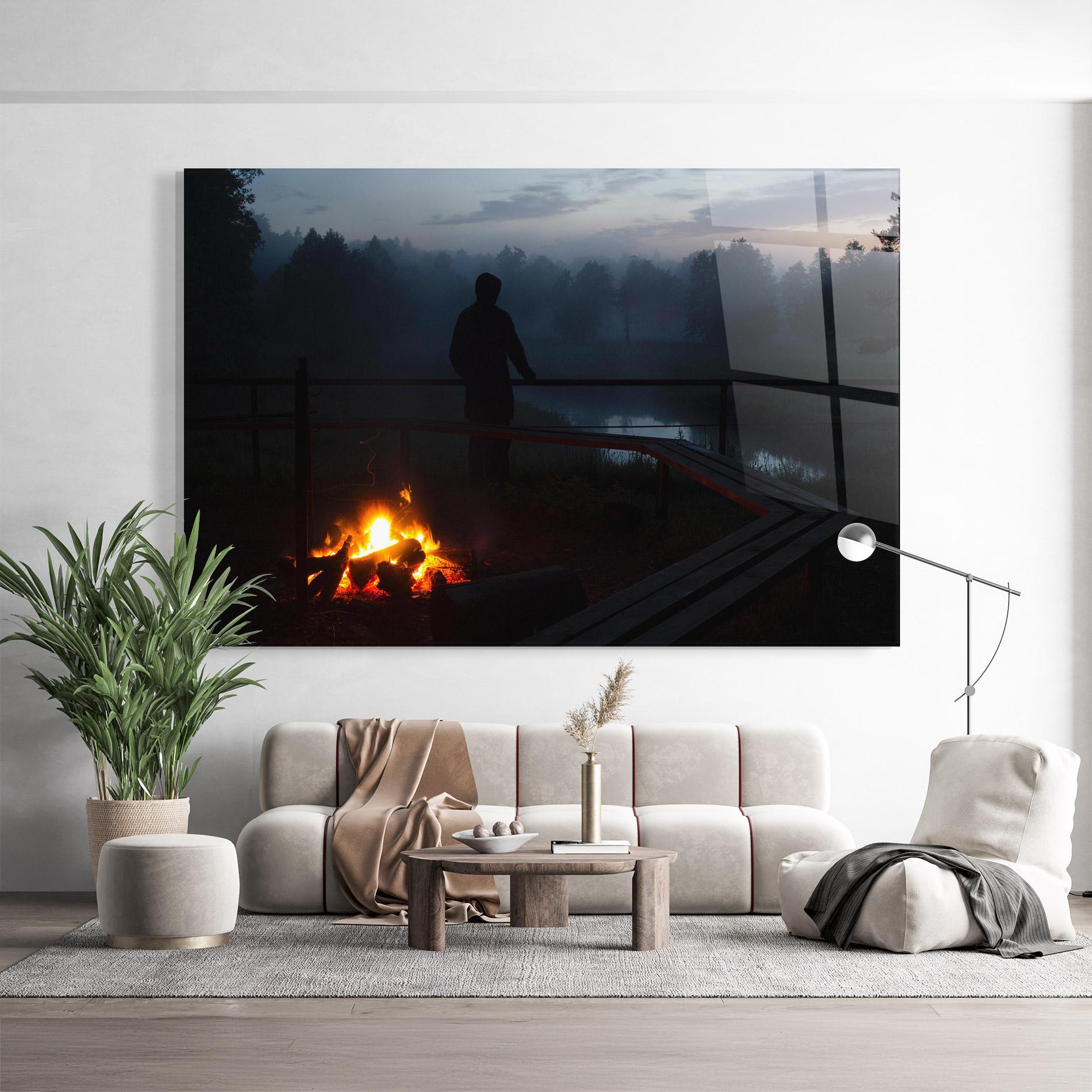 Üvegkép Beautiful Fire View mockup 9
