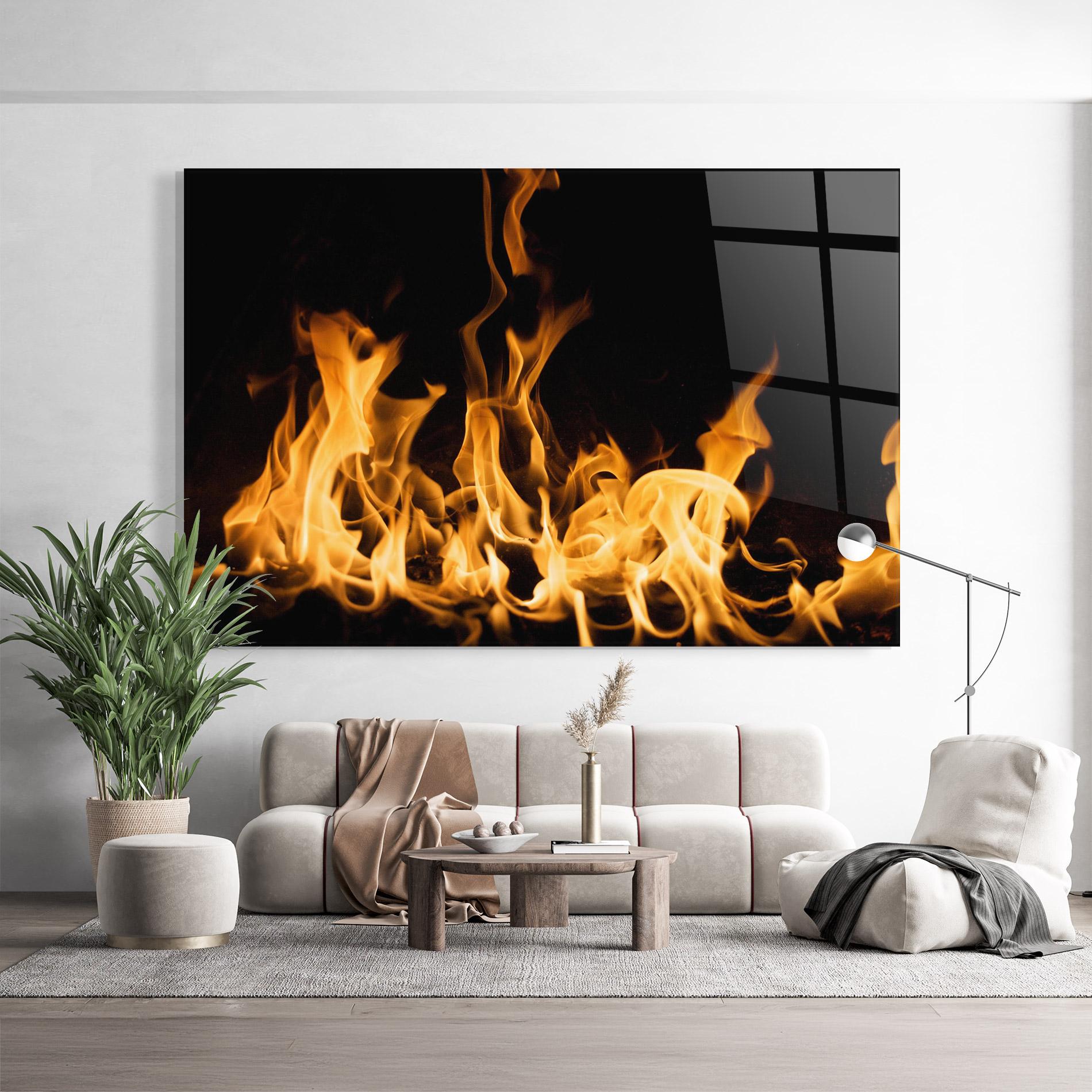 Üvegkép Bright Flame mockup 9
