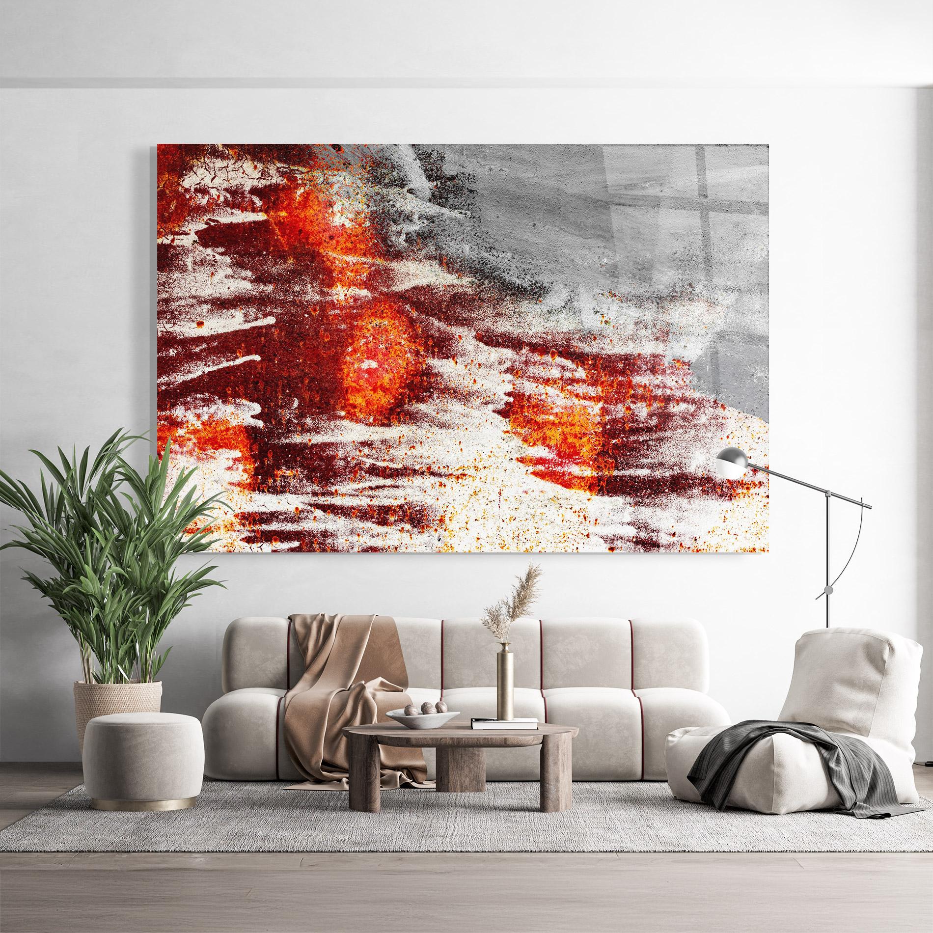 Üvegkép Burning Sign mockup 9