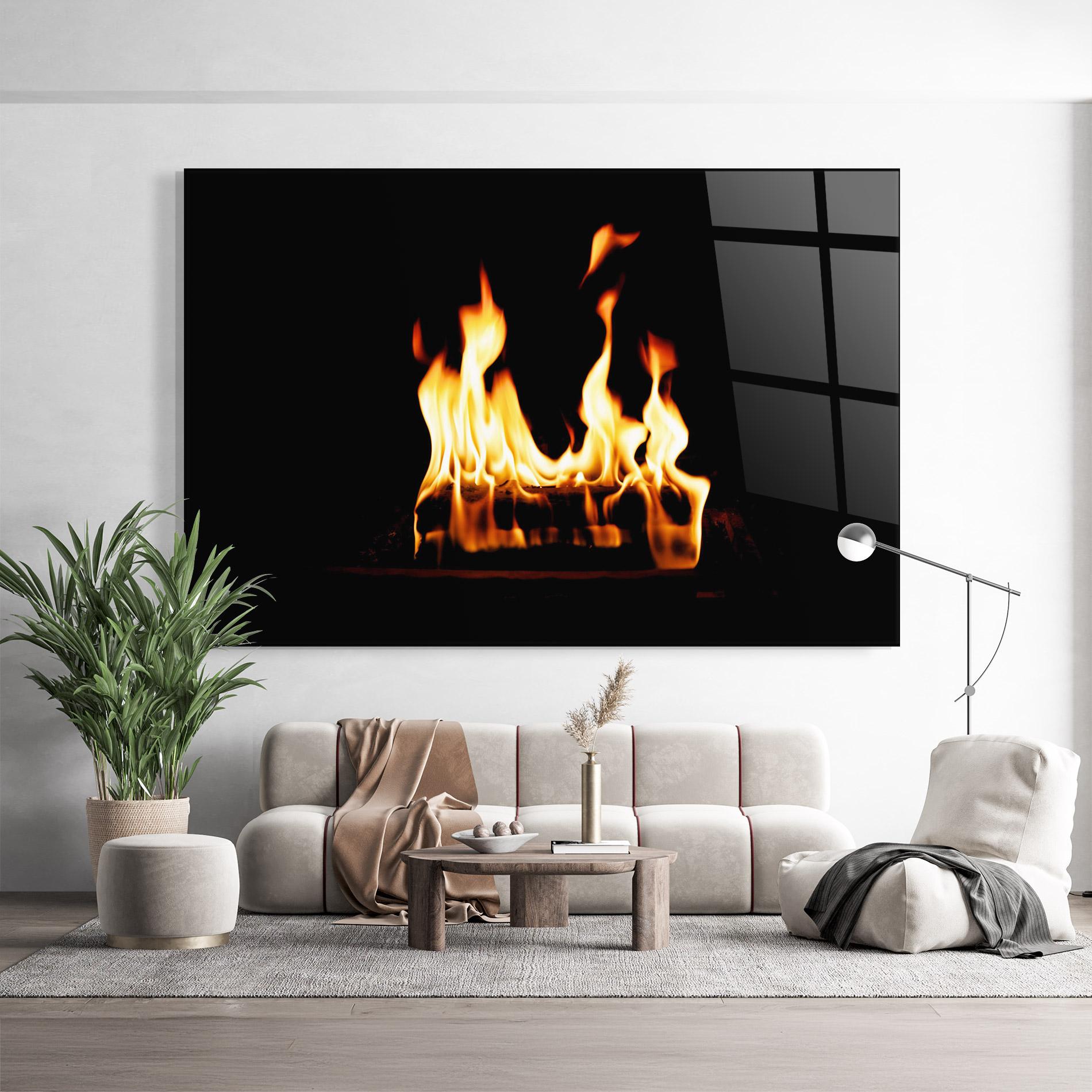 Üvegkép Calm Fire mockup 9